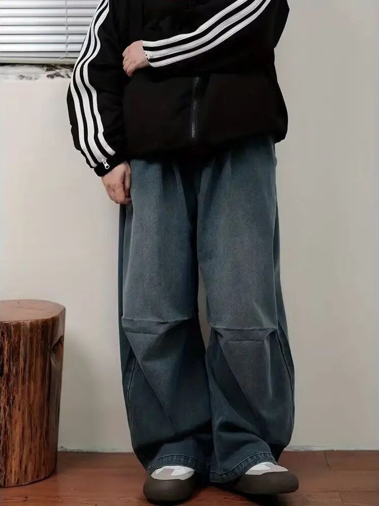 Japanese Brand × Jean Retro straight leg high street wide leg jeans Size US 32 / EU 48 - 5 Thumbnail