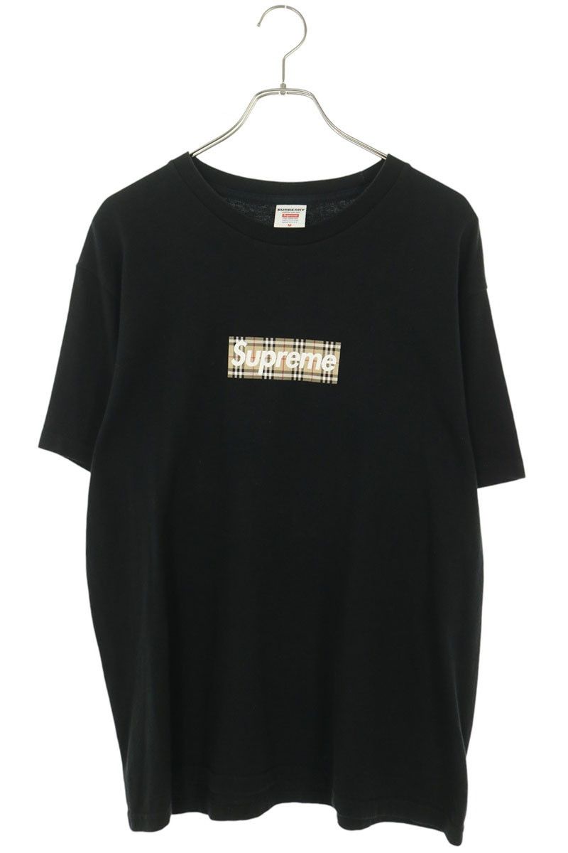 Burberry × Supreme Supreme x Burberry Box Logo Tee Black | Grailed