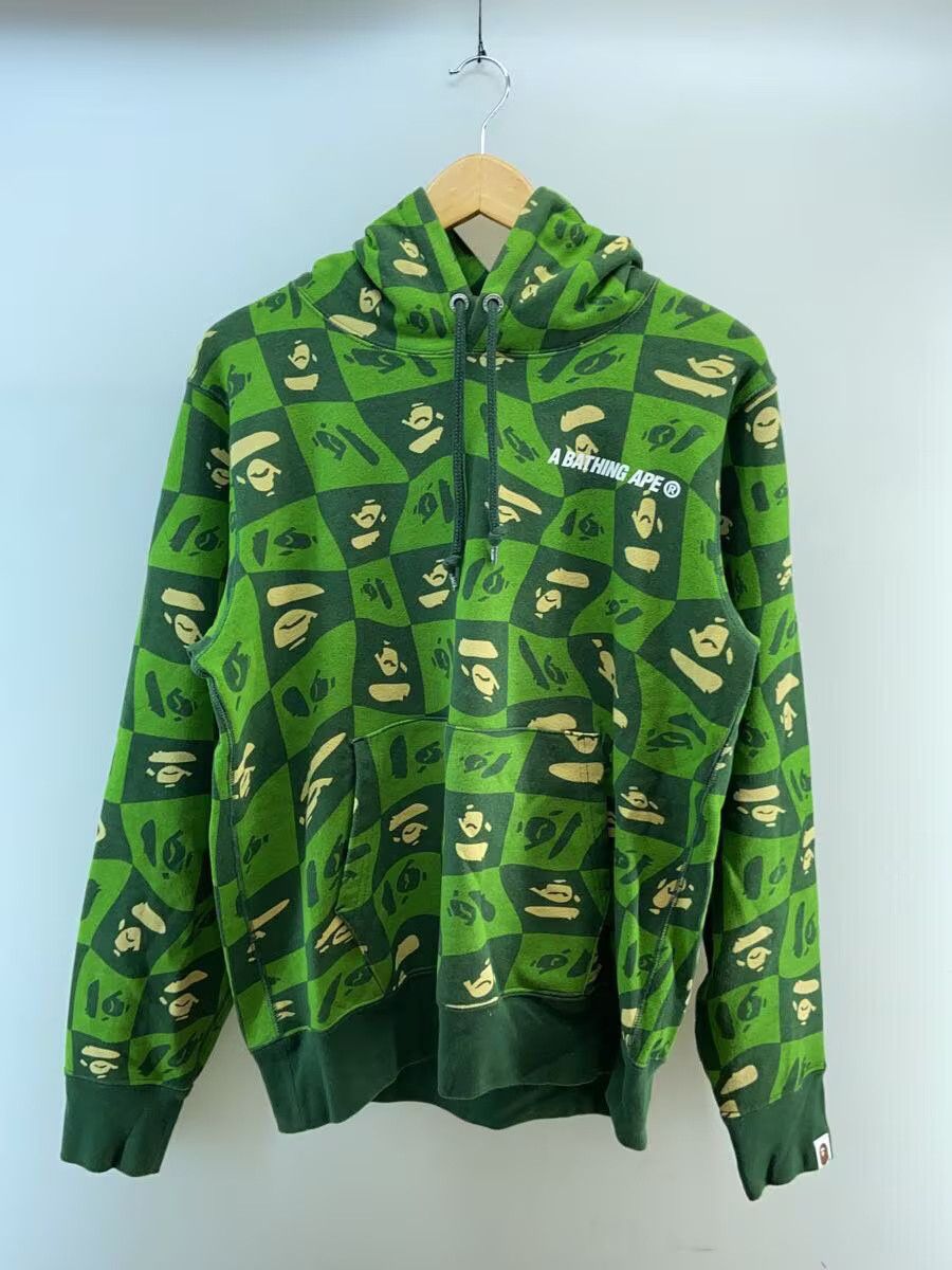 Bape A Bathing Ape Monogram Cotton Fleece Hoodie Green Size US M / EU 48-50 / 2 - 1 Thumbnail