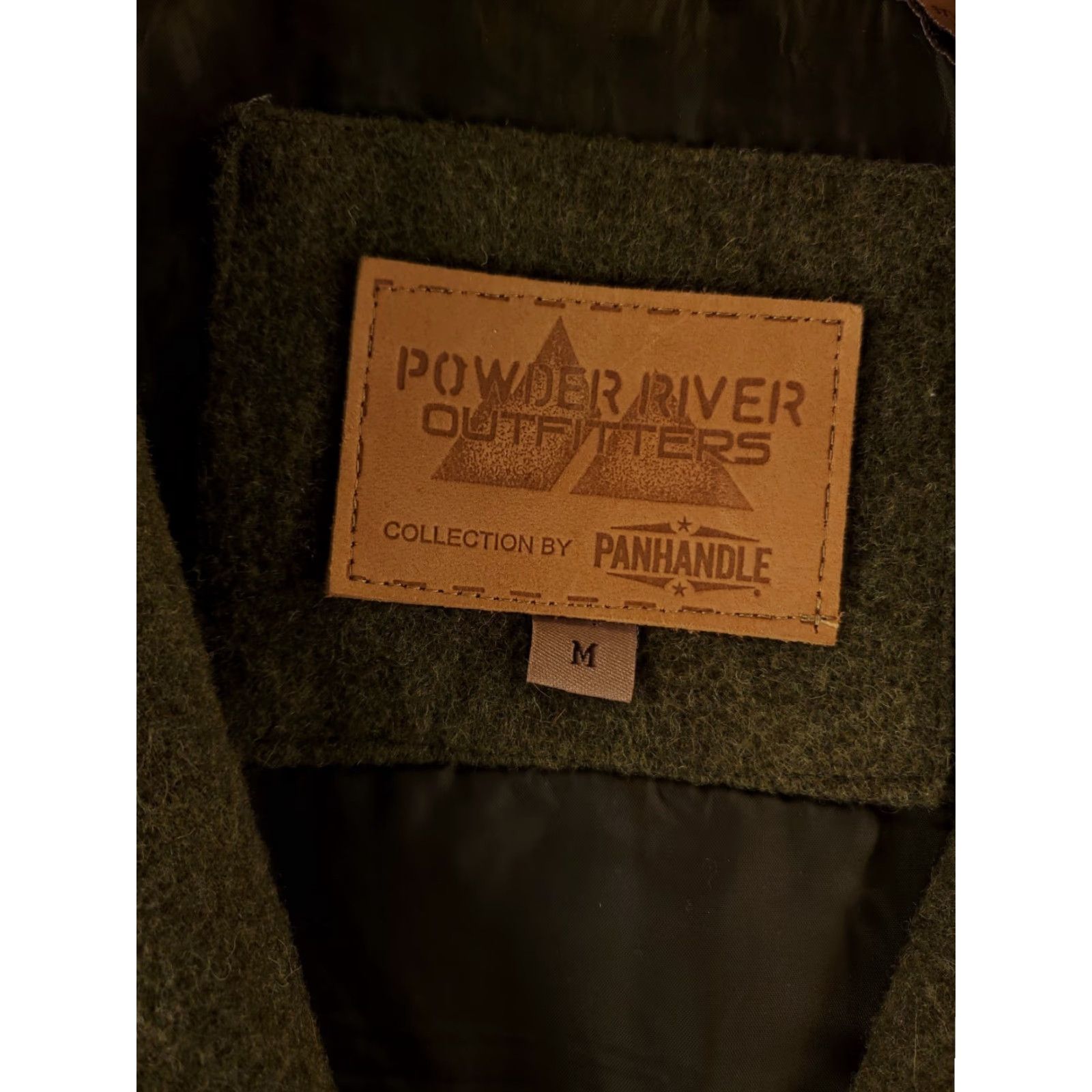 Vintage Powder River Outfitters Panhandle Jacket Full Zip Green Wool Blend Mens M Bomber Jacket Size US M / EU 48-50 / 2 - 4 Thumbnail