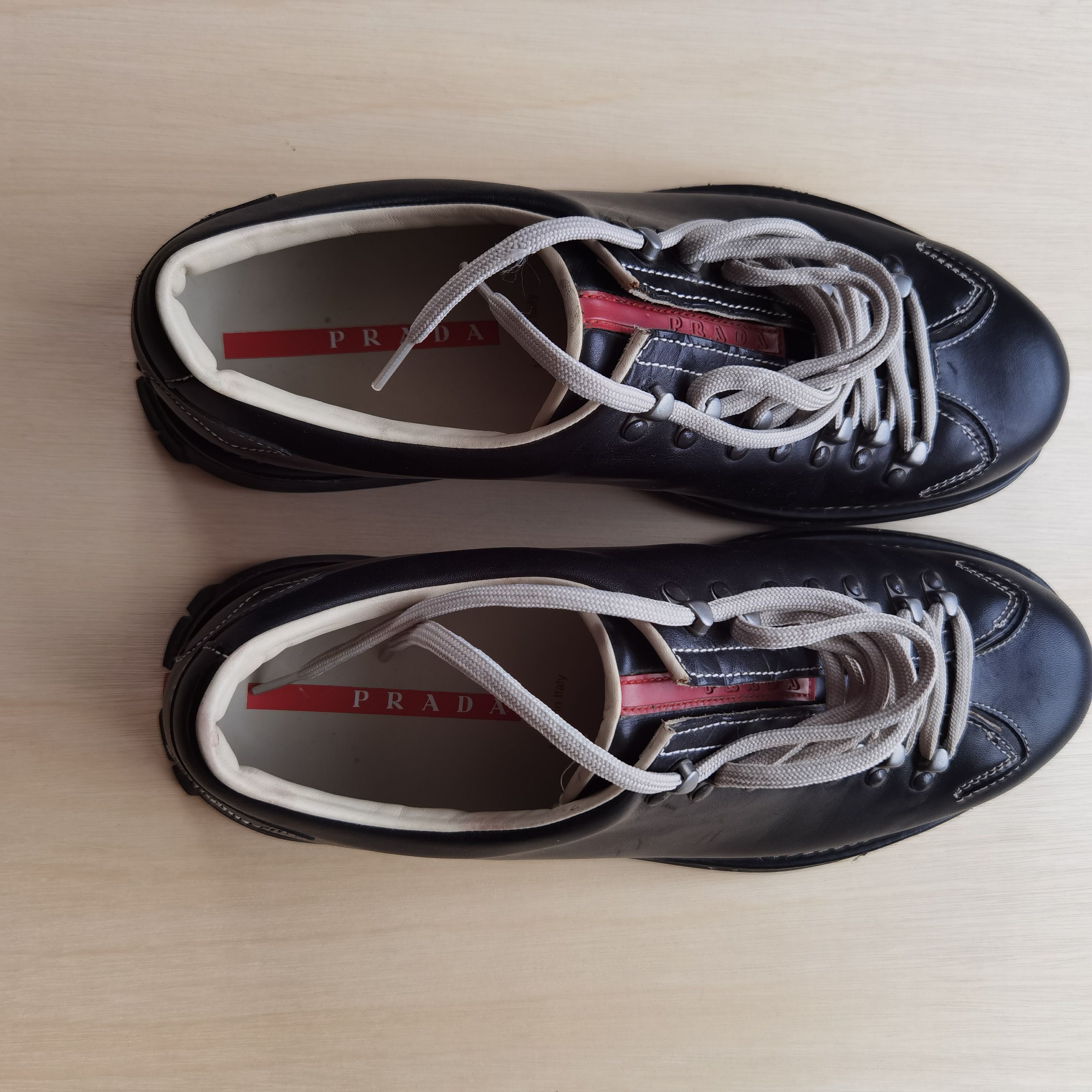 Prada archive leather hiking shoes