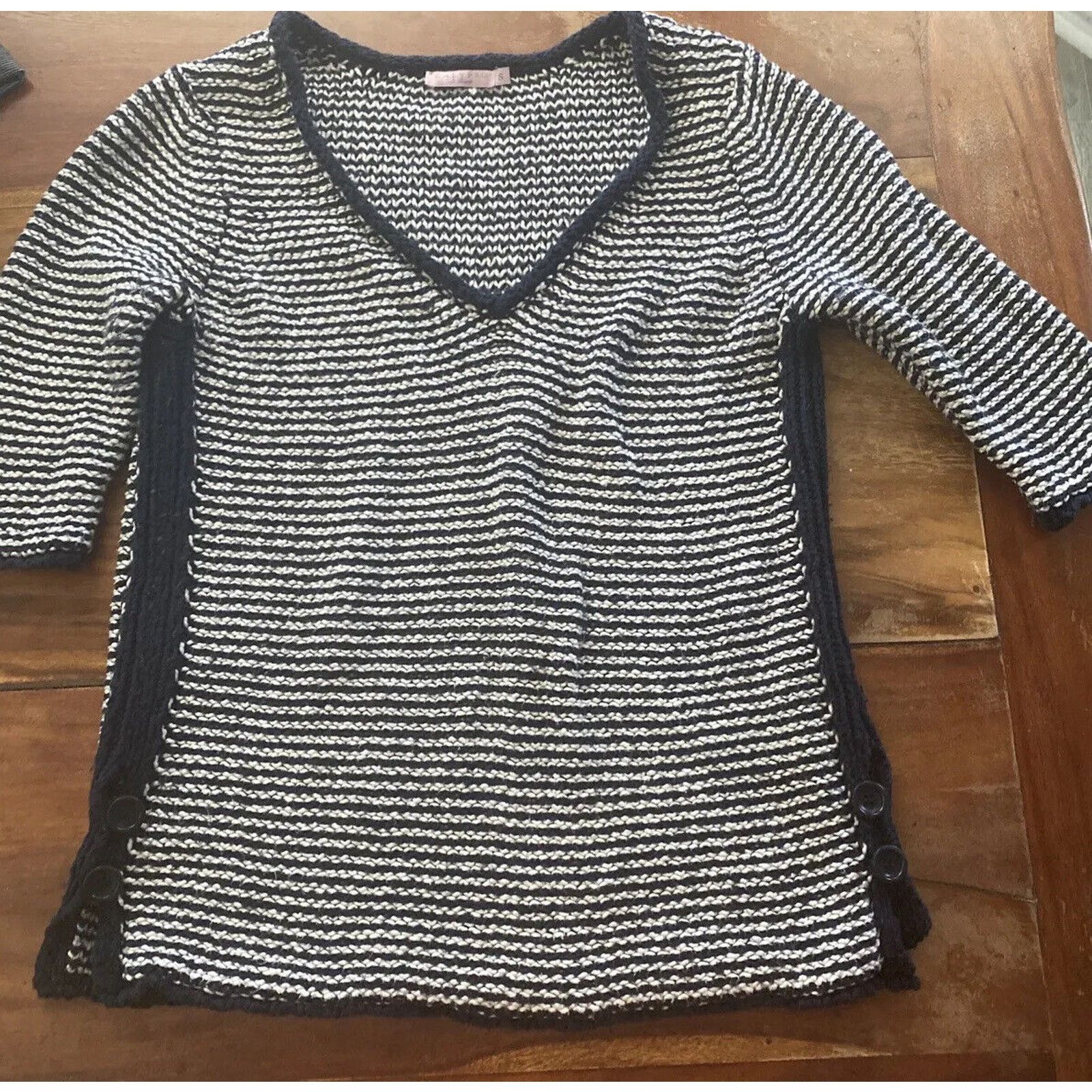 Calypso St Barth Calypso St. Barth Cotton Sweater Knit Size S Button V Neck Size S / US 4 / IT 40 - 10 Thumbnail
