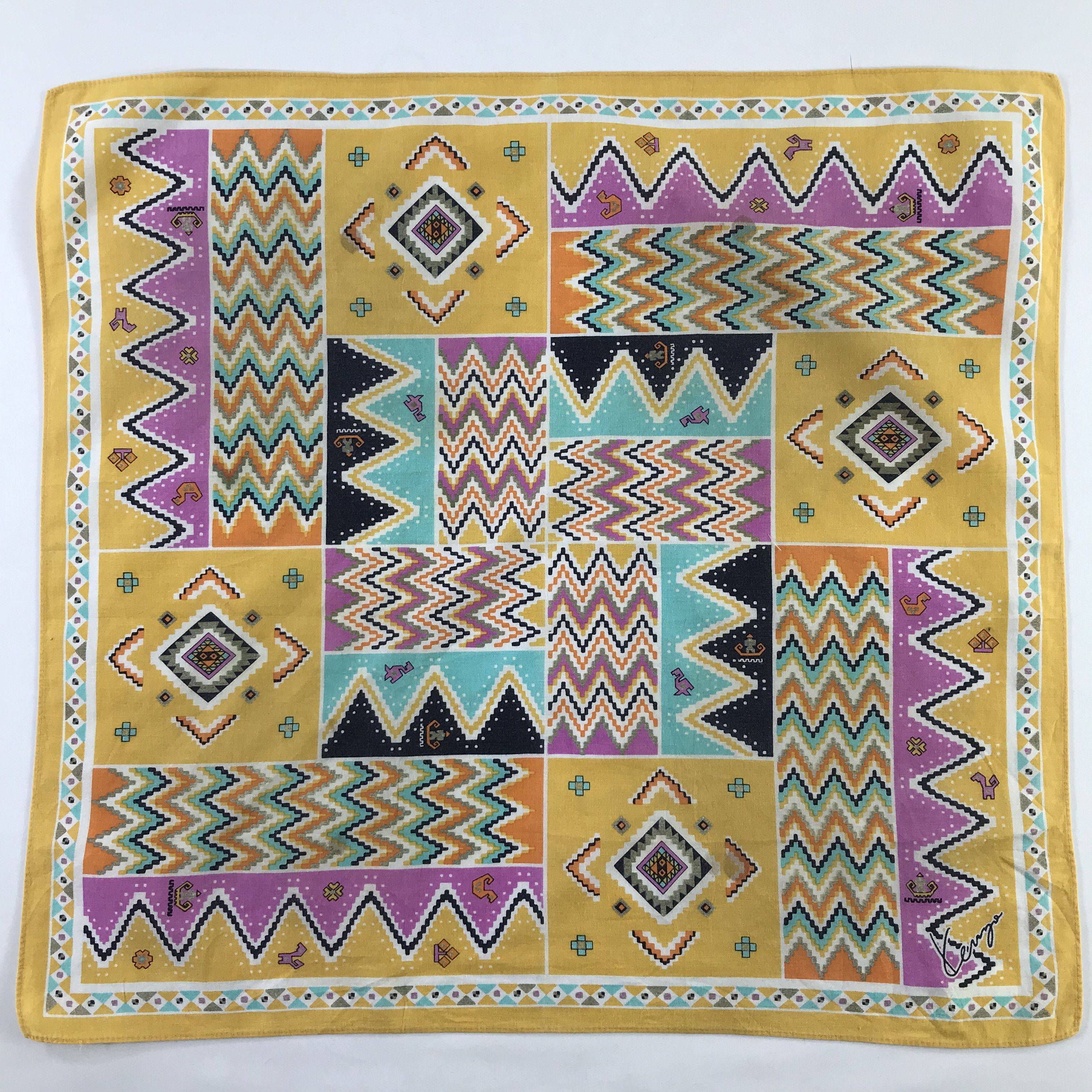 Kenzo × Vintage Kenzo Bandana / Handkerchief / Neckerchief - S536 Size ONE SIZE - 1 Thumbnail