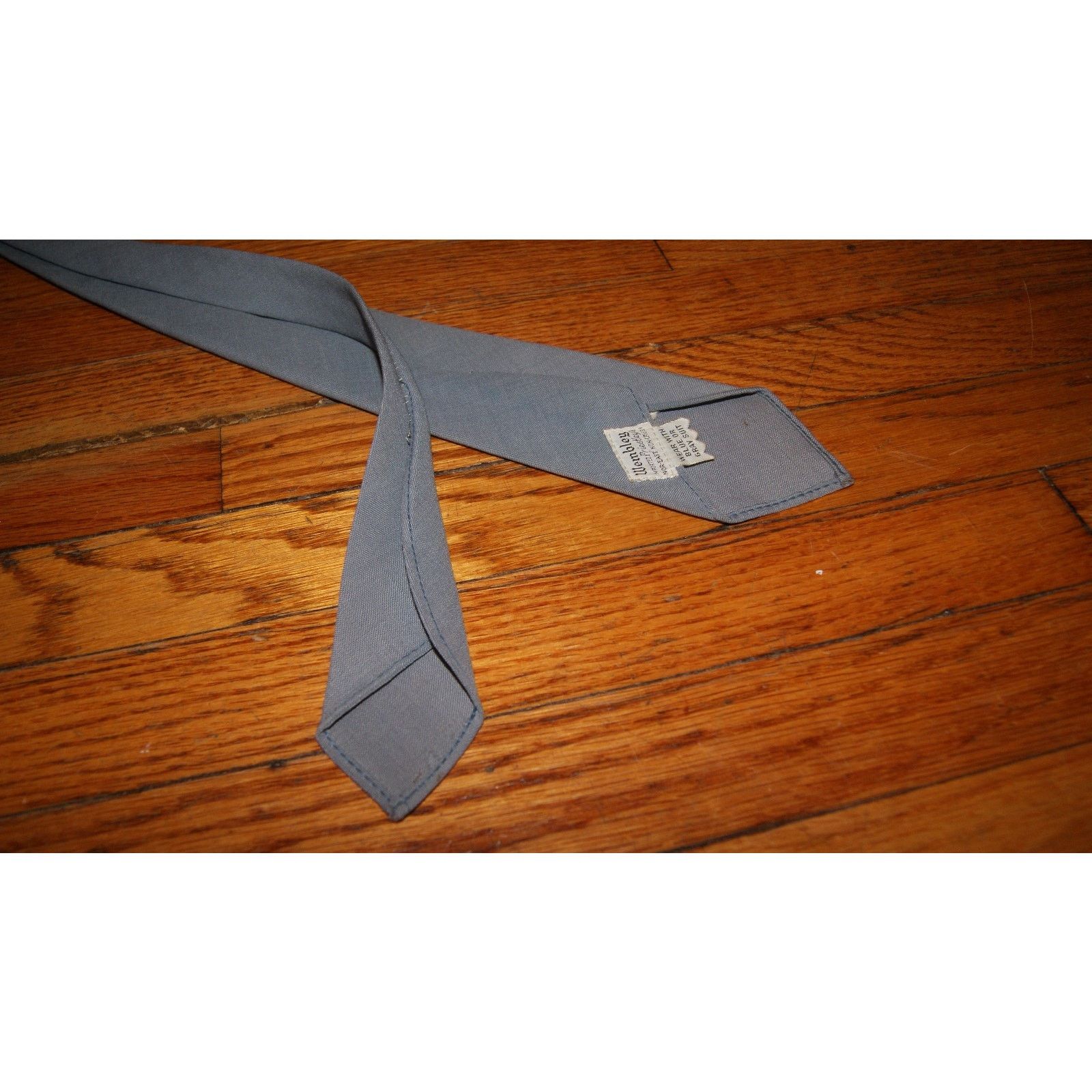 Vintage VTG 30s 40s Wembley Gray Cloth Mens Neck Tie Imported Size ONE SIZE - 5 Thumbnail