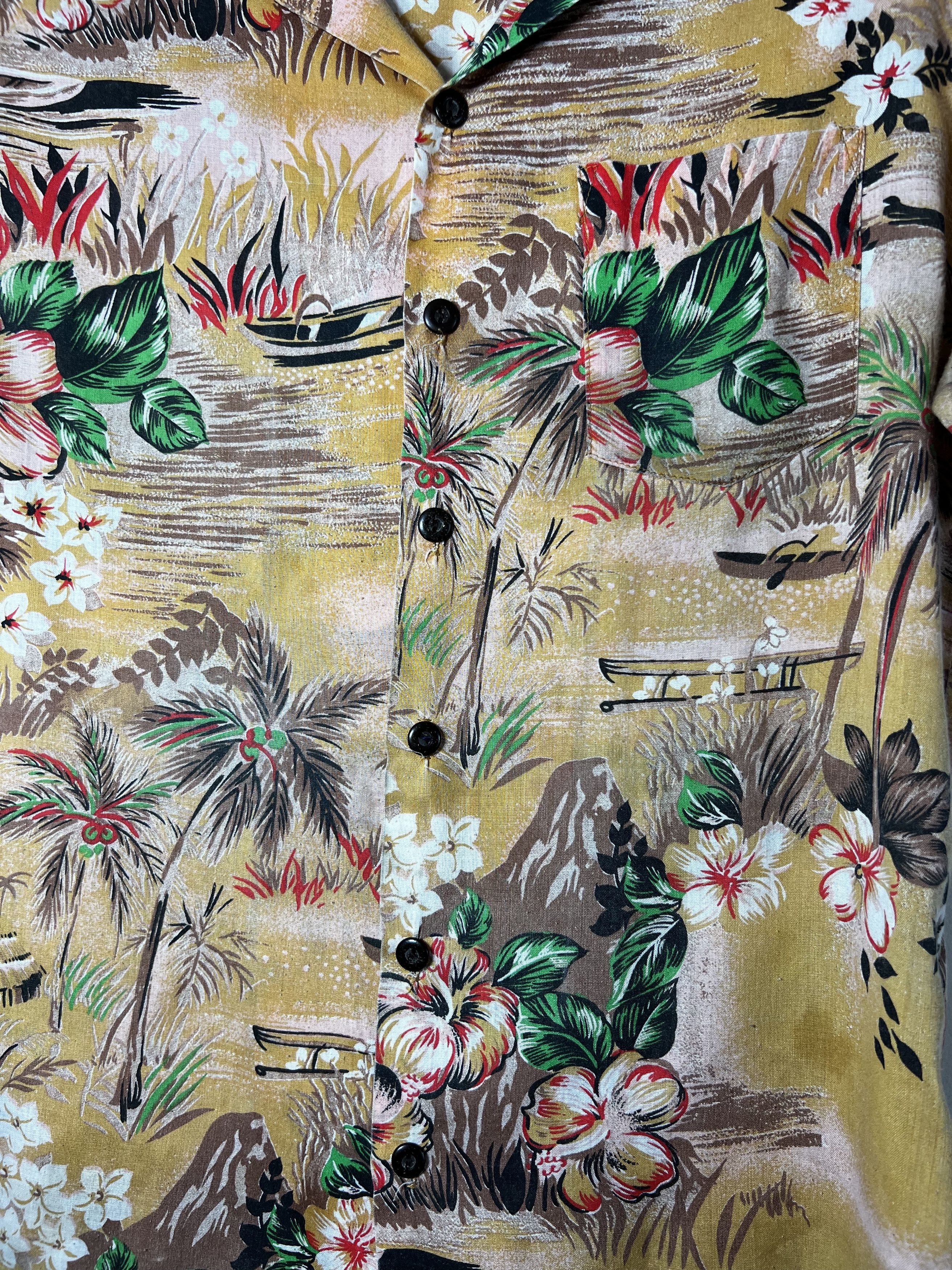 Kennington Ltd. × Vintage Vintage 70's Kennington California Hawaiian Print Button Up Size US M / EU 48-50 / 2 - 4 Thumbnail
