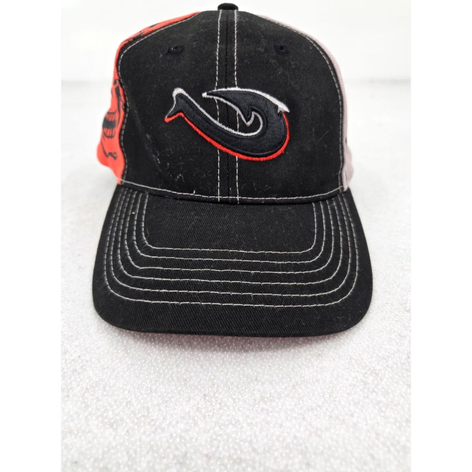 Vintage Mojo Fishing Hat Baseball Cap L/XL Adults Unisex Black Geometric Adjustable Size ONE SIZE - 2 Thumbnail