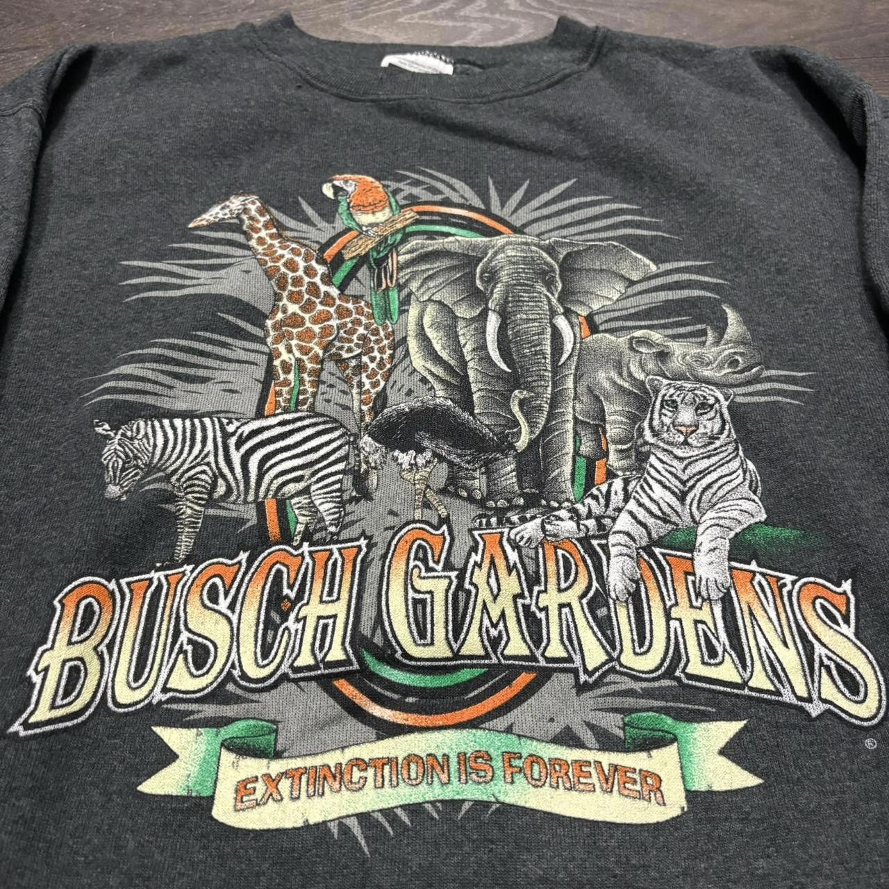 Tultex Vintage Busch Gardens Extinction Is Forever Crewneck 90s Size US L / EU 52-54 / 3 - 3 Thumbnail