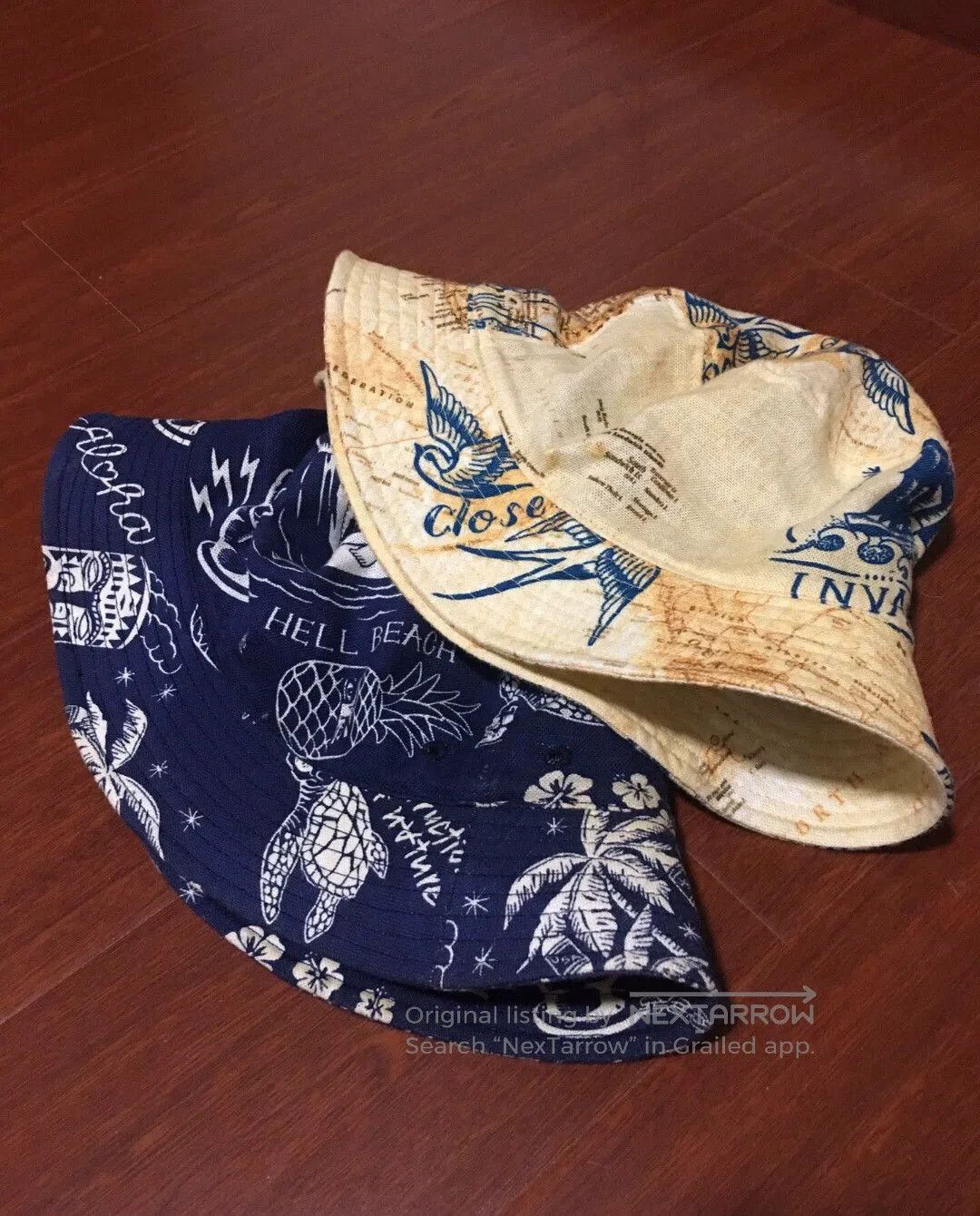 SOFTMACHINE retro fisherman bucket hat navy blue. Size ONE SIZE - 1 Thumbnail
