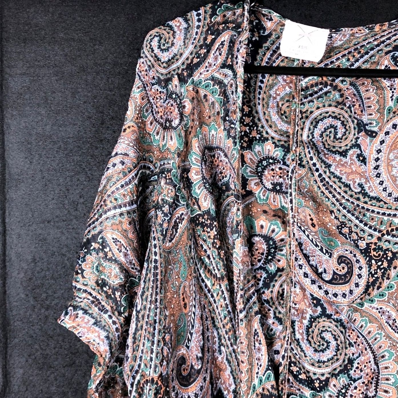 Needles Pins And Needles Women Kimono Multicolor Paisley Open Front 3/4 Sleeve XS/S XS Brown Boho Bohemian Casual Shirt Blouse Women Size XS / US 0-2 / IT 36-38 - 4 Thumbnail
