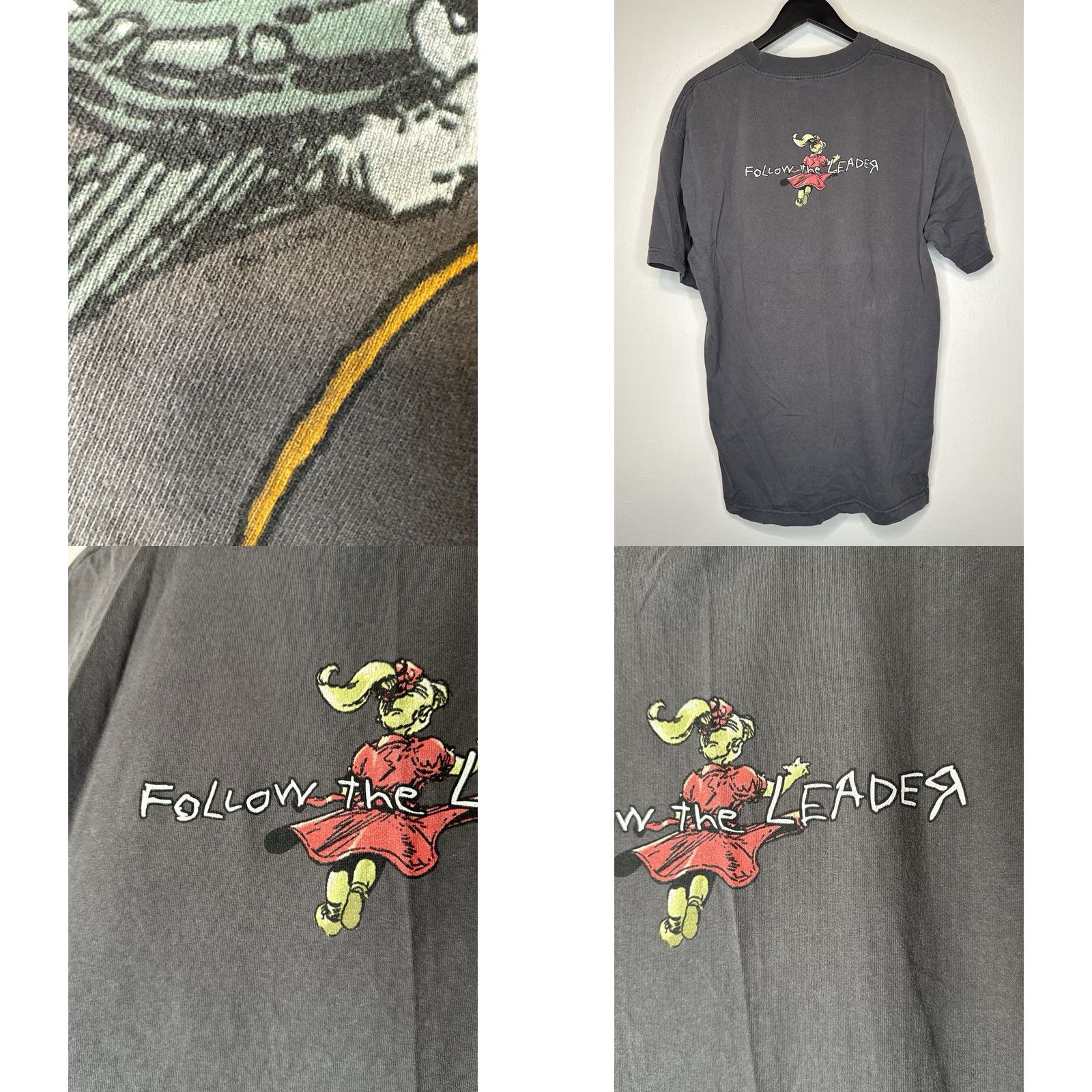 Vintage VINTAGE Giant Korn Follow the Leader T Shirt 1999 XL Gray Cotton Crew Neck Short Sleeve Men Tee XL 90s Band Tour Two Sided Front Back Printed US Made Size US XL / EU 56 / 4 - 8 Thumbnail