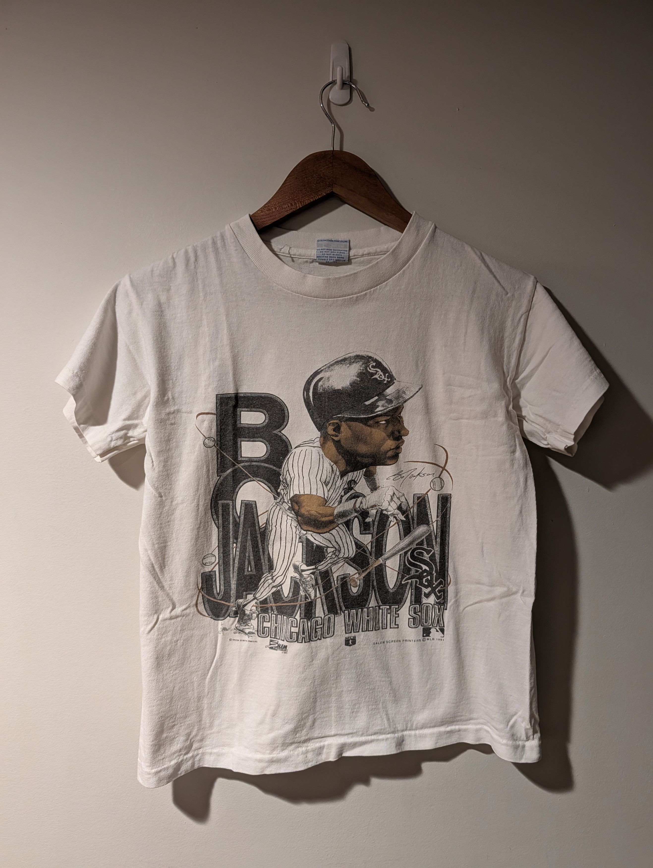 MLB Vintage 90s Chicago White Sox Bo Jackson Kids Medium T-Shirt Size US M / EU 48-50 / 2 - 1 Thumbnail