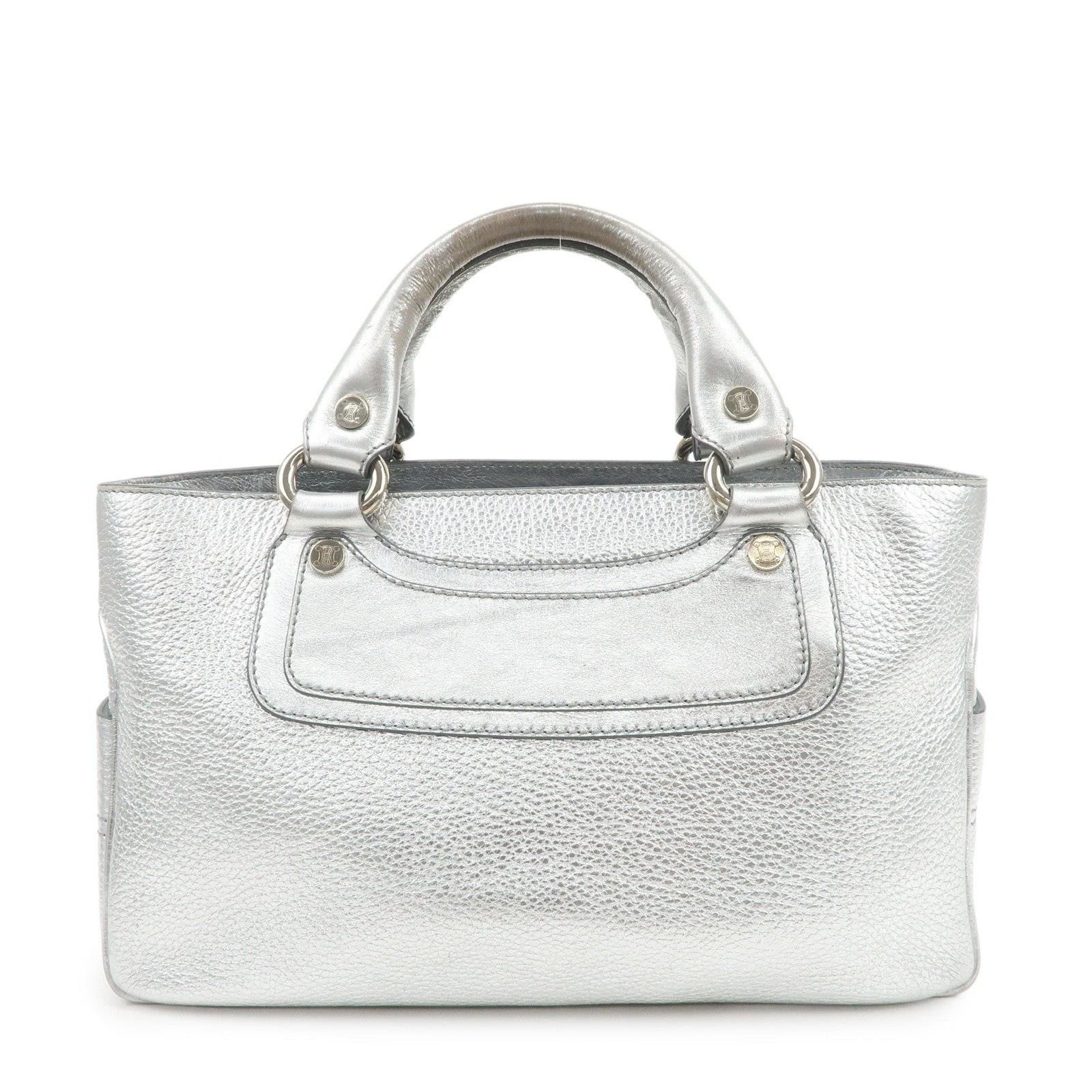 Celine Celine Boogie Leather Tote Silver Size ONE SIZE - 1 Thumbnail