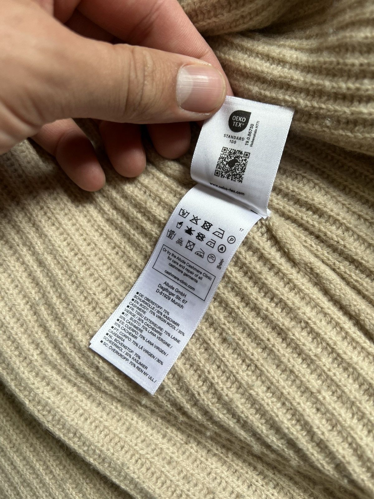 Allude × Designer Allude Open Front Cardigan Women’s Beige Sweater Sz M Size M / US 6-8 / IT 42-44 - 7 Thumbnail