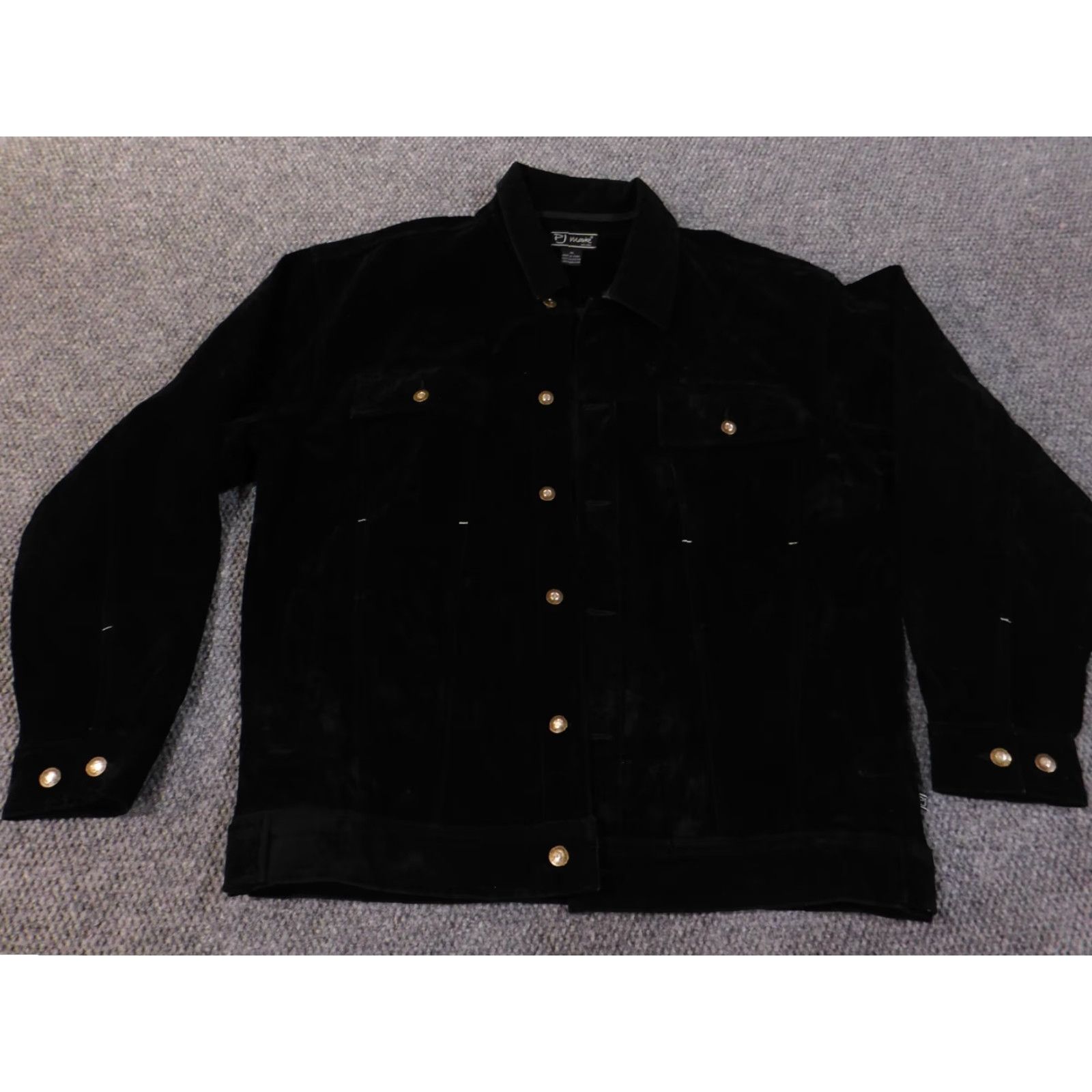 Etro PJ MARK Jacket XL Black Suede Bomber Jacket Vintage Classic Hip-Hop Mens Modern Casual/Lined Polyester Zip Mid-Length Velour Size US XL / EU 56 / 4 - 2 Thumbnail