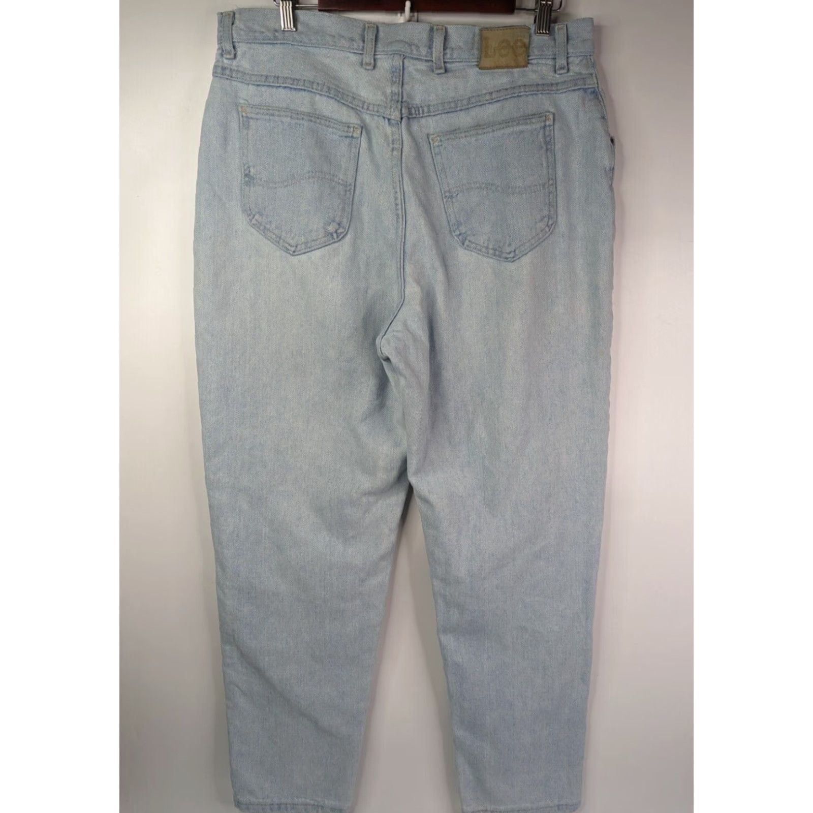 Lee VINTAGE Lee Jeans Denim Jeans Women's 18 Tapered Distressed Light Wash Blue 5-Pocket Boyfriend 5638 Size 40" / US 18 - 4 Thumbnail