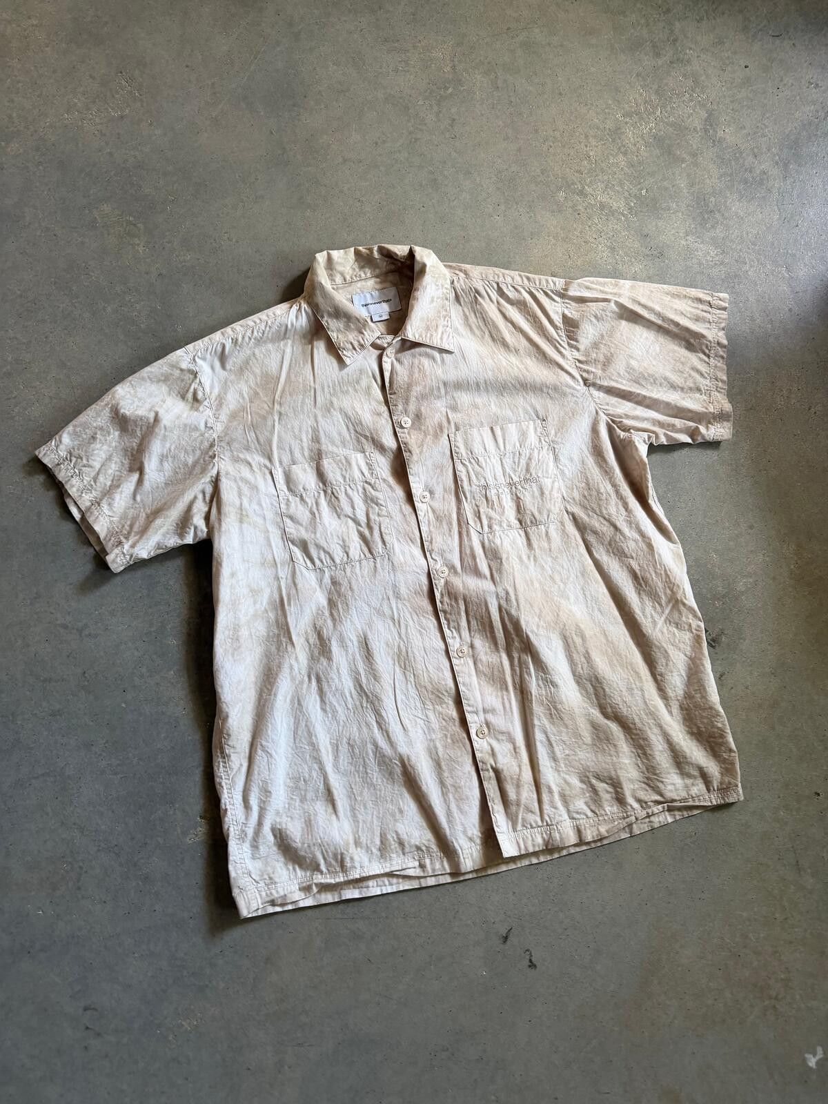 thisisneverthat Thisisneverthat Brown Button Up Shirt Sz M Size US M / EU 48-50 / 2 - 2 Thumbnail