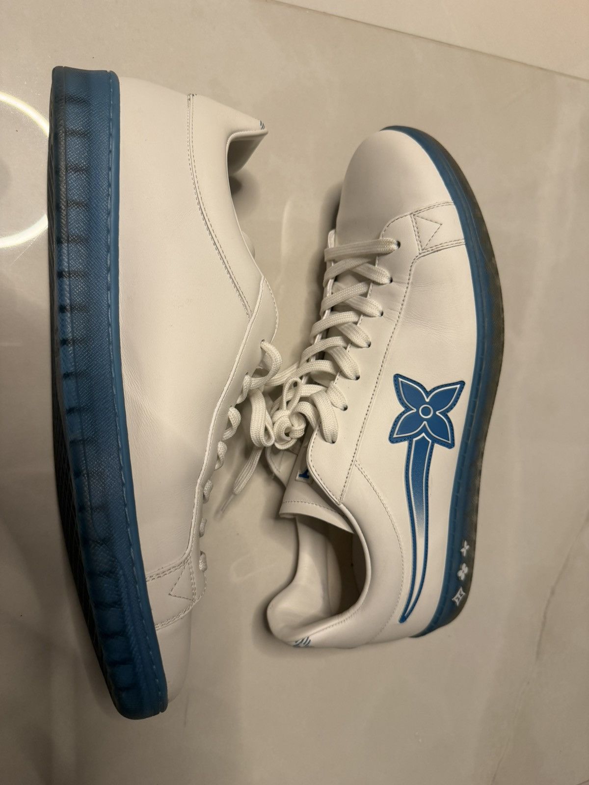 Louis Vuitton Louis Vuitton - Luxembourg Samothrace Sneaker white/blue 44 Size US 11 / EU 44 - 5 Thumbnail