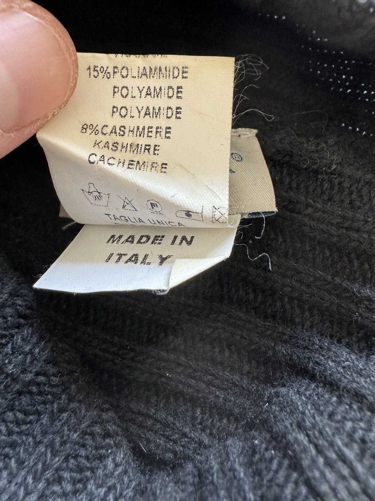 Moncler Moncler wool & viscose & cashmere black beanie Size ONE SIZE - 7 Thumbnail