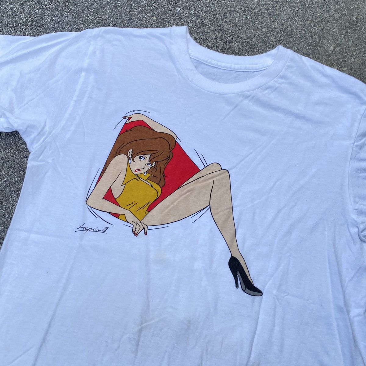 Anime × Cartoon Network × Vintage Vintage 80s Lupin The Third Anime Tee Fujiko Mine Anime Size US L / EU 52-54 / 3 - 1 Thumbnail