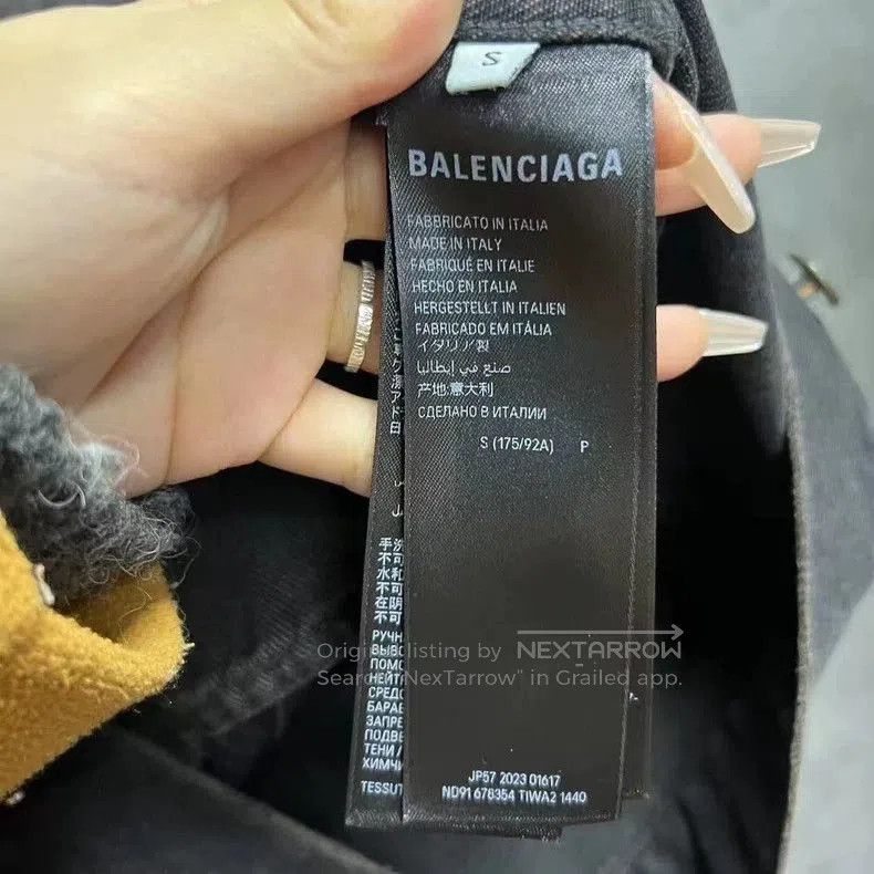 Balenciaga Balenciaga Black Denim Jacket. Size US XL / EU 56 / 4 - 4 Thumbnail