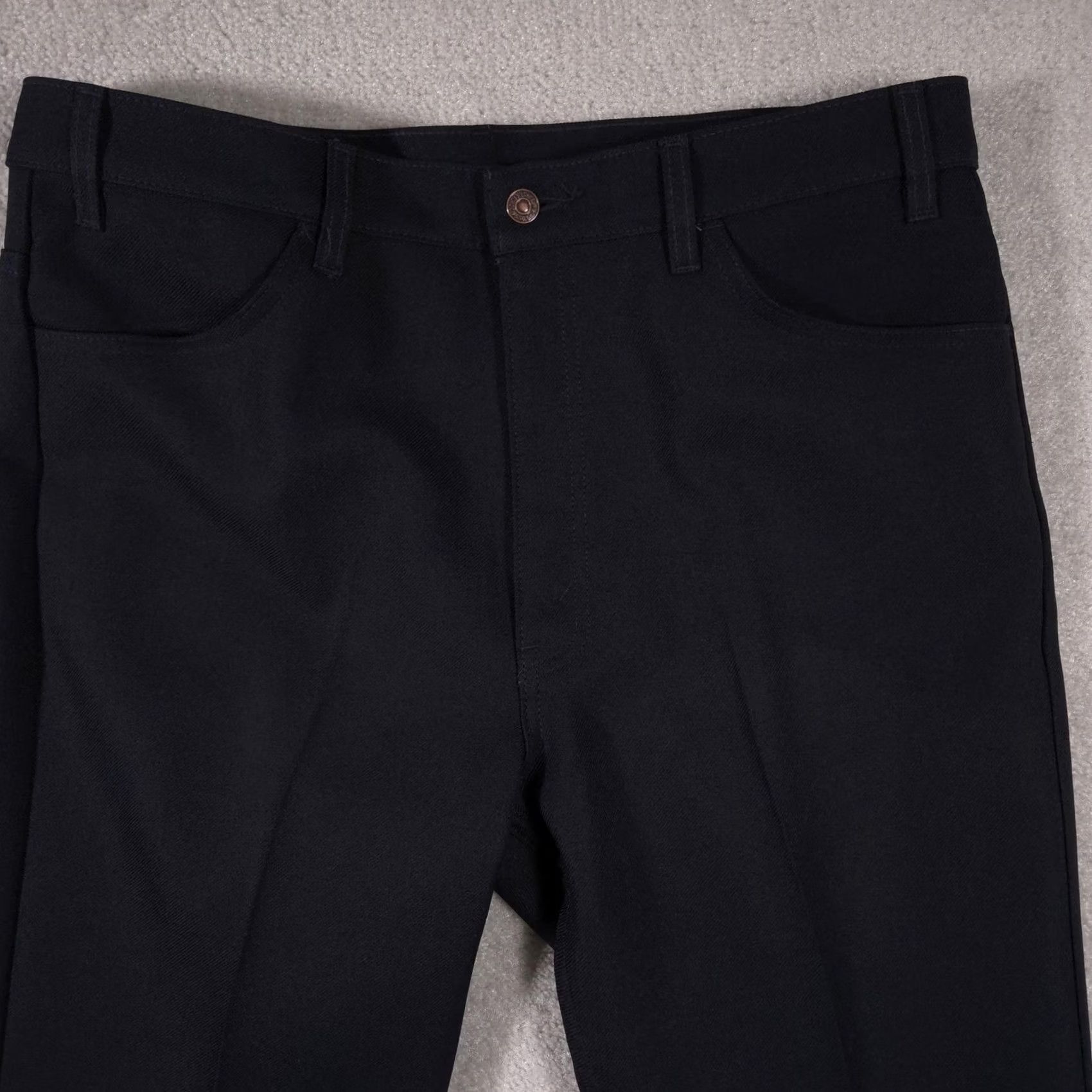Levi's Levi's Pants Mens 40 Cotton Polyester Dress Slacks Navy Blue Straight Front Zip Pockets 40x30 Regular Size US 40 / EU 56 - 3 Thumbnail