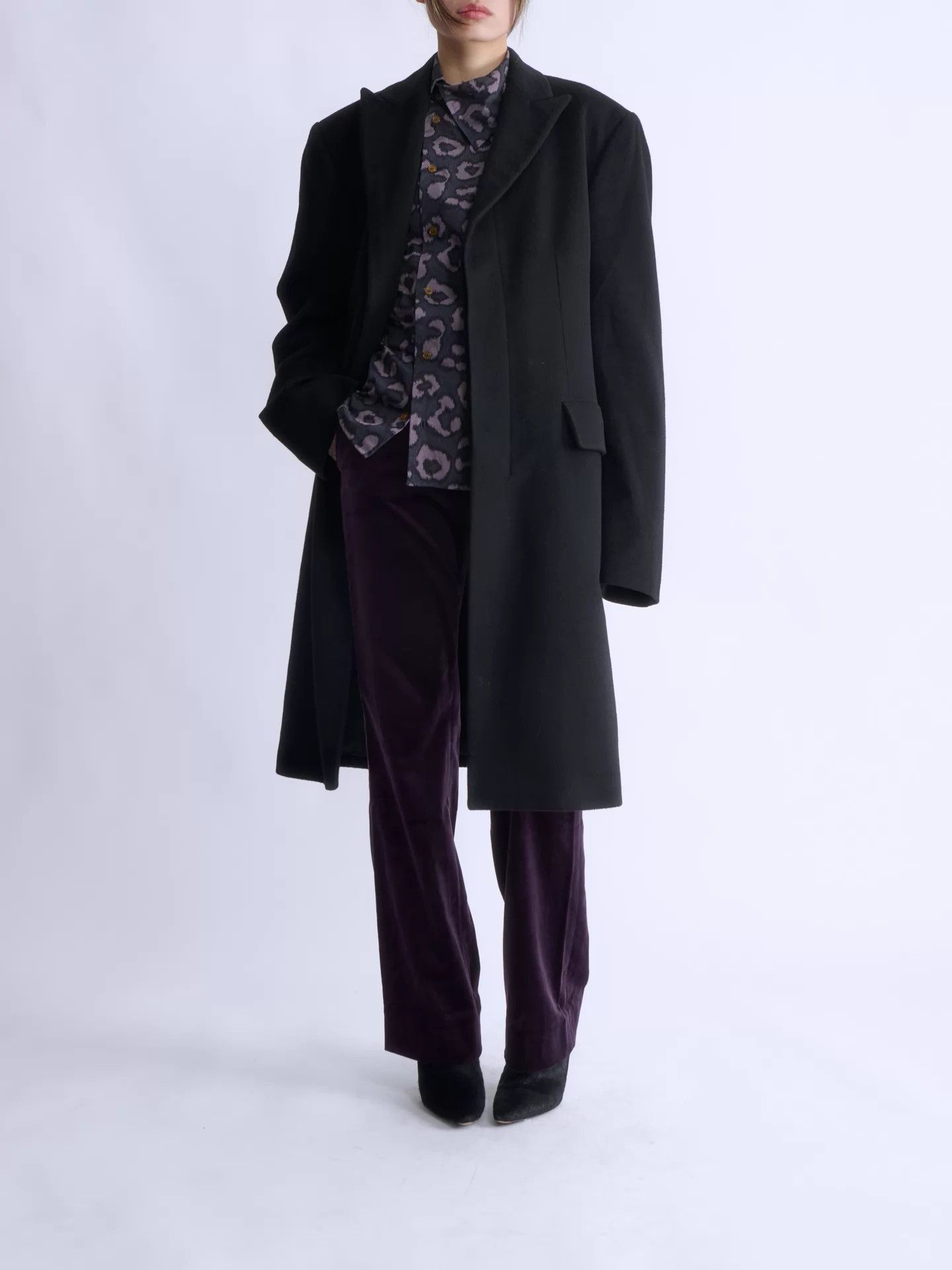 Ports 1961 PORTS 1961 Black Wool Zip Men’s Coat Made in Italy Size US L / EU 52-54 / 3 - 1 Thumbnail