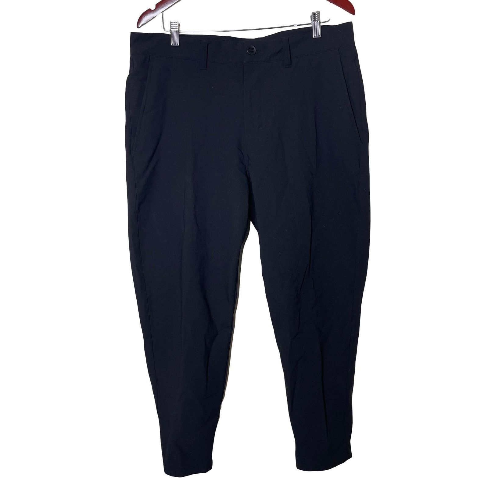 Lululemon Lululemon Men Black ABC Slim-Fit 5 Pocket Pant 36x28 Size US 36 / EU 52 - 1 Thumbnail