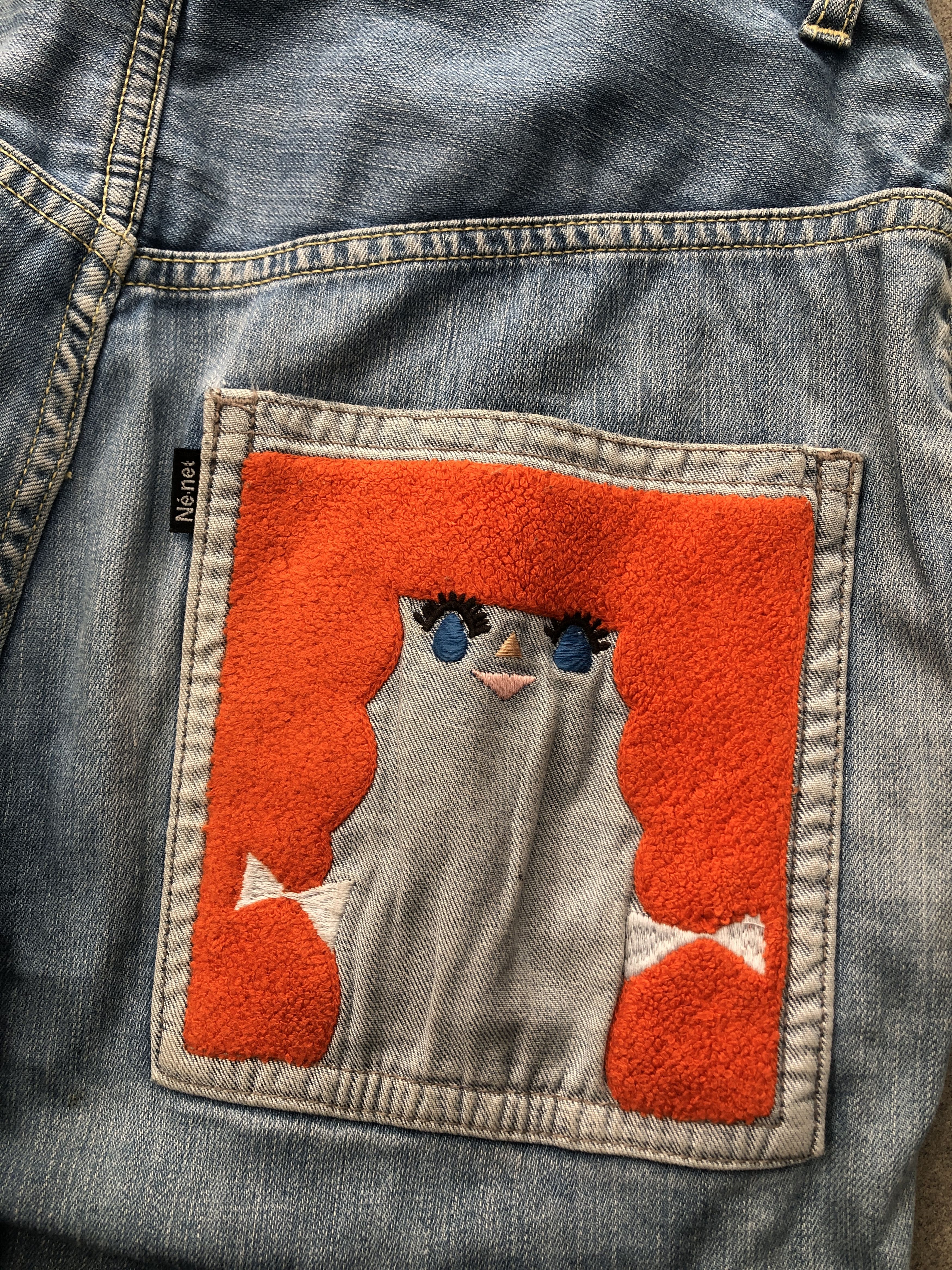 Ne-Net Archive Ne-net by Issey Miyake Character Embroidery Denim Size 30" / US 8 / IT 44 - 8 Thumbnail