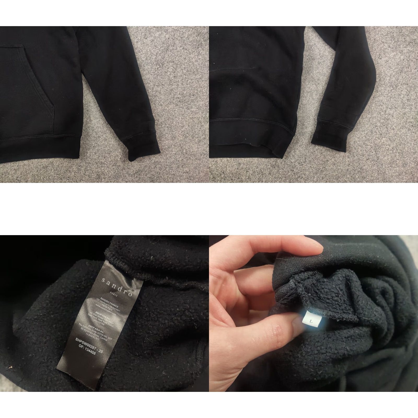 Sandro Sandro Paris Design Black Cotton Love Forever Logo Oversized Hoodie Shirt Mens L Black Logo Oversized Hoodie 2010s Paris Theme 90s? Size US L / EU 52-54 / 3 - 8 Thumbnail