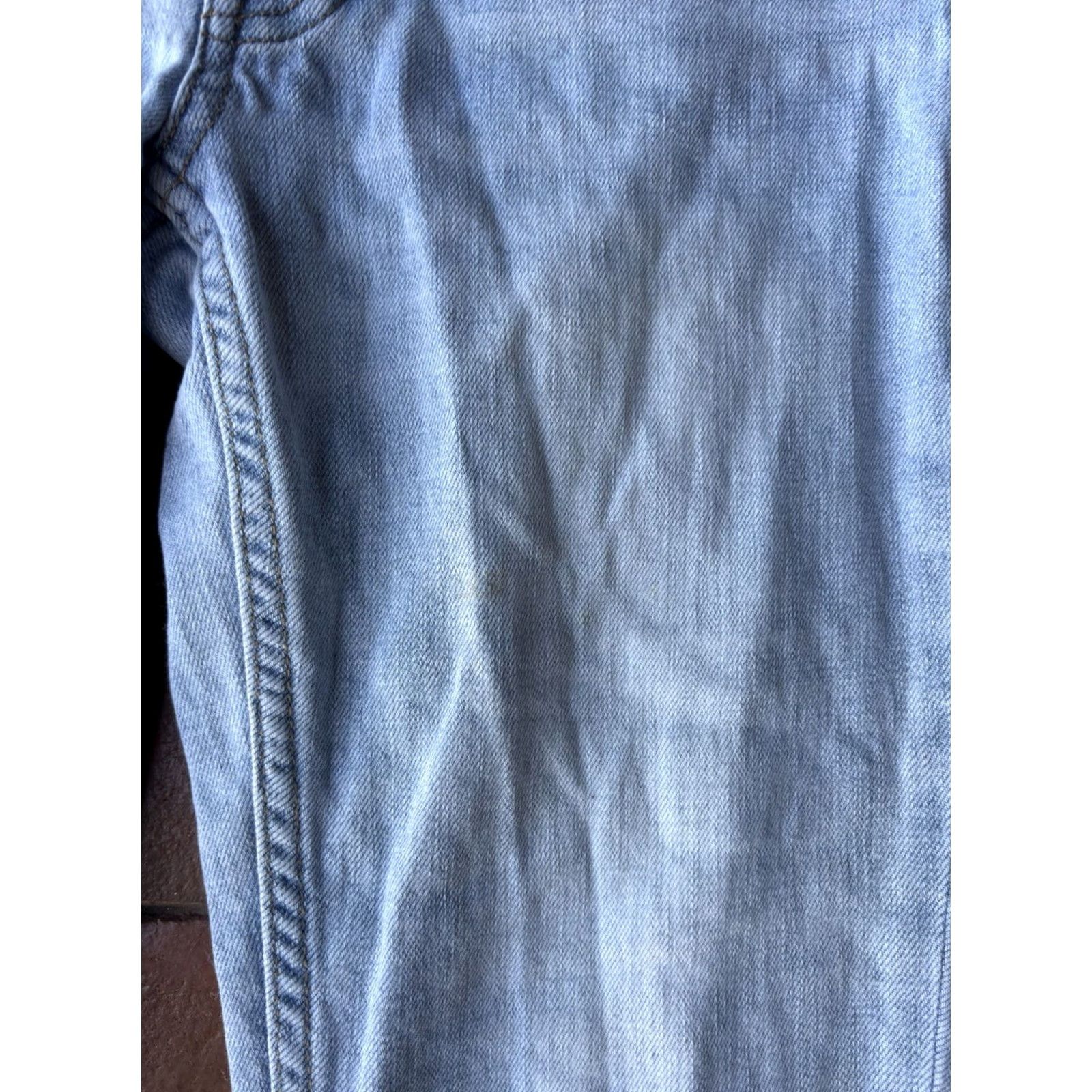 Vintage We The Free Bootcut Flare Jeans Women’s 28x27 Distressed Button Fly Blue Jeans Size 28" / US 6 / IT 42 - 4 Thumbnail