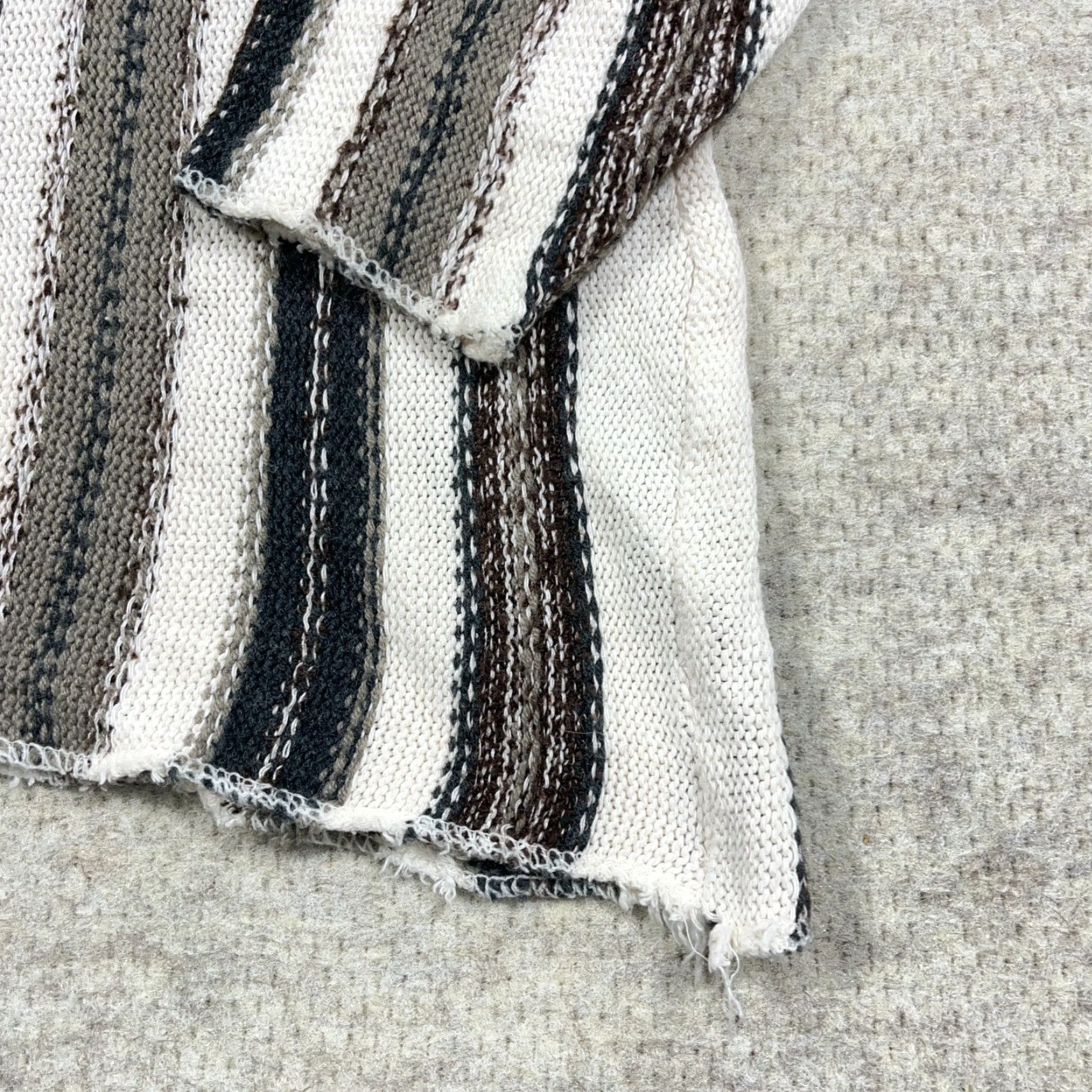 Vintage VINTAGE Members London Sweater Shirt Men L Tan Gray Striped Textured Rolled Neck Cotton Pullover Turtleneck Logo All Seasons Casual Business 90s Size US L / EU 52-54 / 3 - 4 Thumbnail