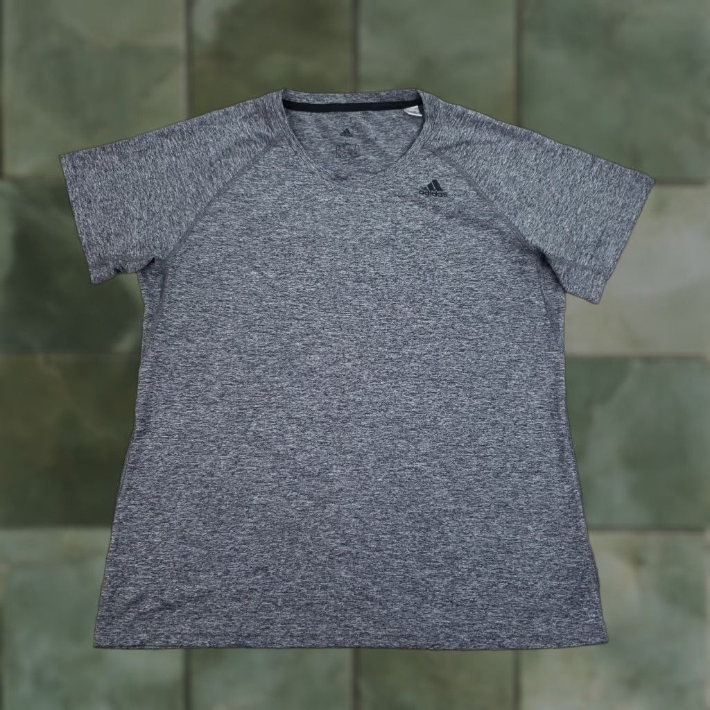 Adidas Adidas Women's Large Gray Short Sleeve Crew Neck Stretch T-Shirt Climalite Size L / US 10 / IT 46 - 1 Thumbnail