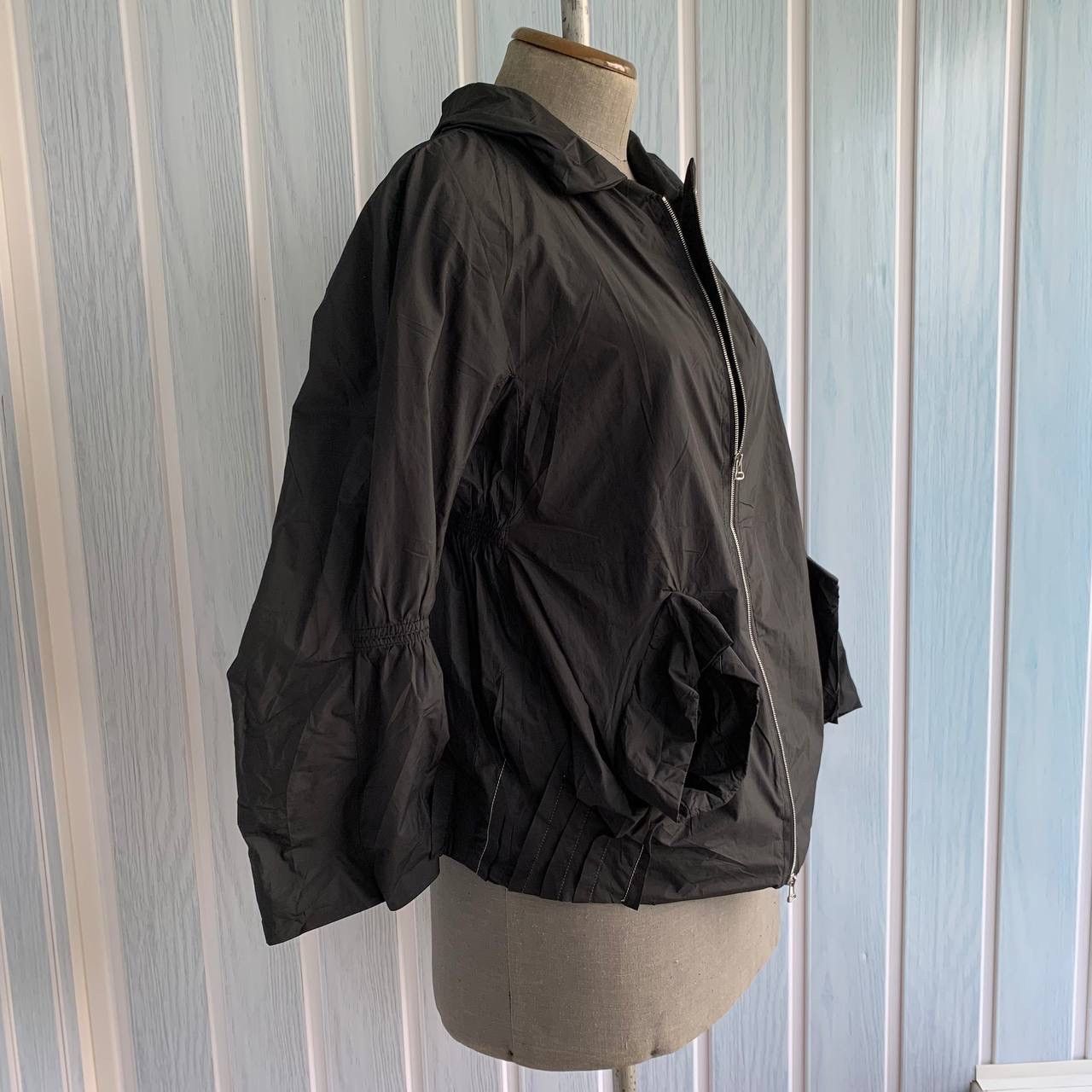 Designer × Marithe + Francois Girbaud Vintage Marithe Francois Girbaud Black Geometric Zip Jacket Size M / US 6-8 / IT 42-44 - 4 Thumbnail
