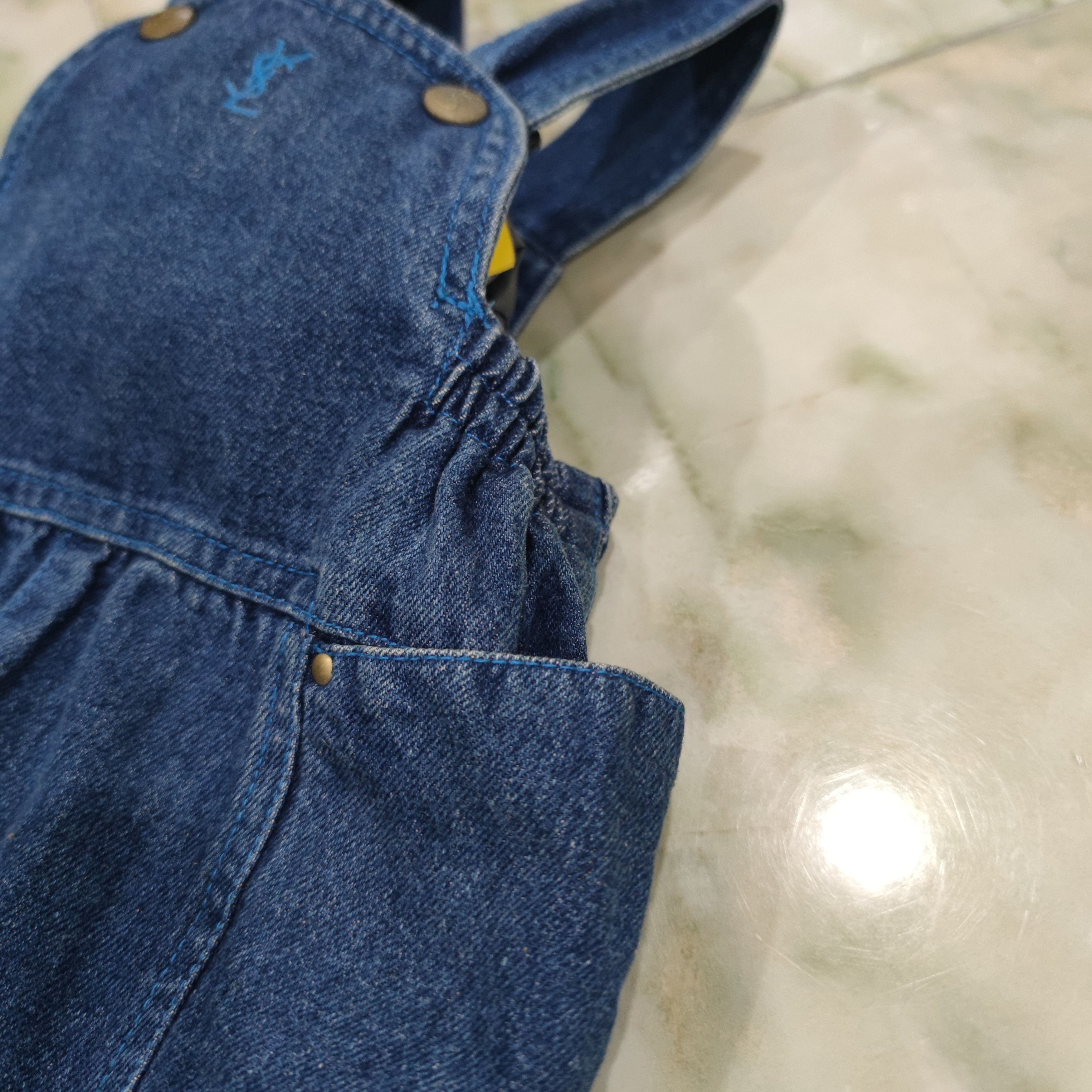 Yves Saint Laurent VINTAGE YVES SAINT LAURENT YSL DENIM BABY OVERALL SIZE 90CM Size ONE SIZE - 2 Thumbnail