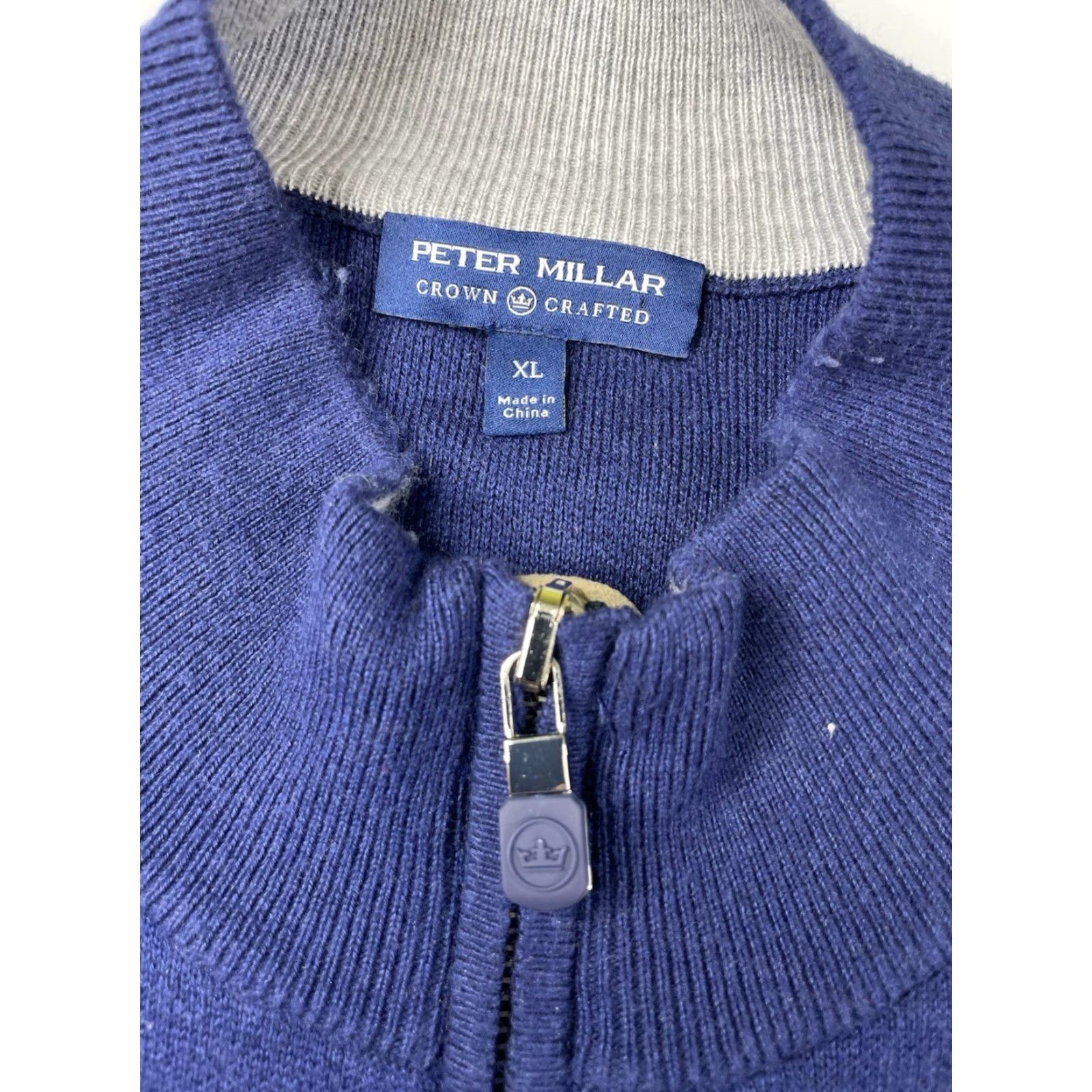 Peter Millar Peter Millar Sweater Vest Mens XL Crown 1/4 Zip Silk Cashmere Golf Vest Men XL Blue Size US XL / EU 56 / 4 - 3 Thumbnail