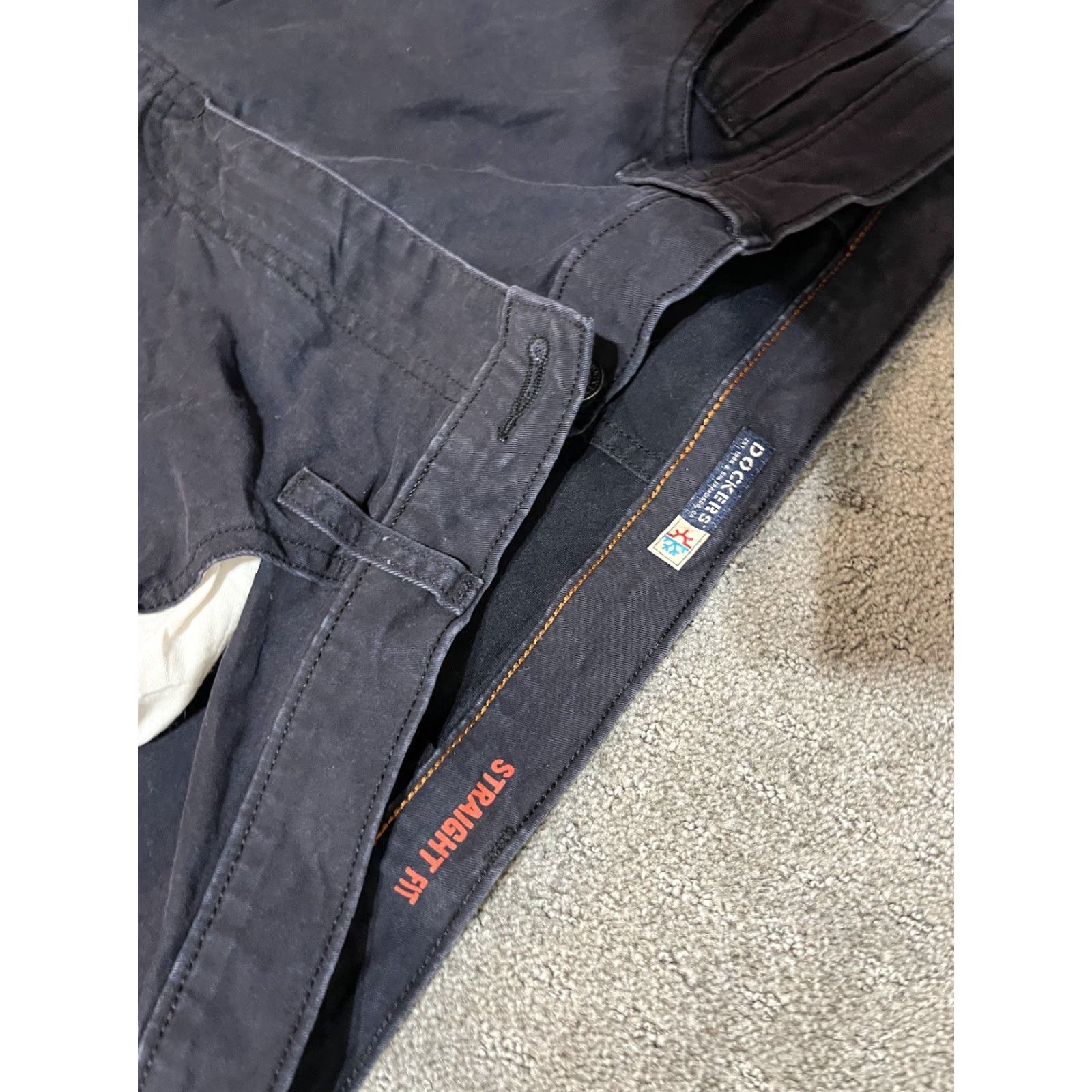 Dockers VINTAGE Dockers Pants Men's 38x30 Navy Blue Chino Straight Fit Slash Pockets Mens Size US 38 / EU 54 - 4 Thumbnail