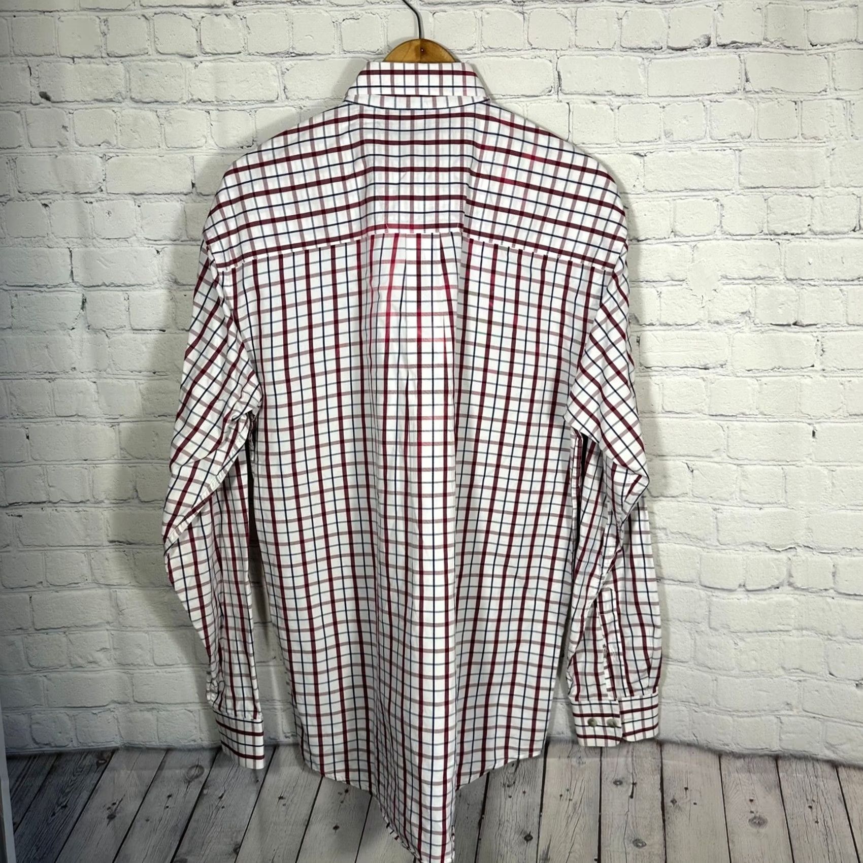 Wrangler George Strait Wrangler Plaid Western Shirt Burgundy Multicolor Mens M Cotton Button-Up Pocket GS Embroidered Western Casual Workwear Size US M / EU 48-50 / 2 - 3 Thumbnail