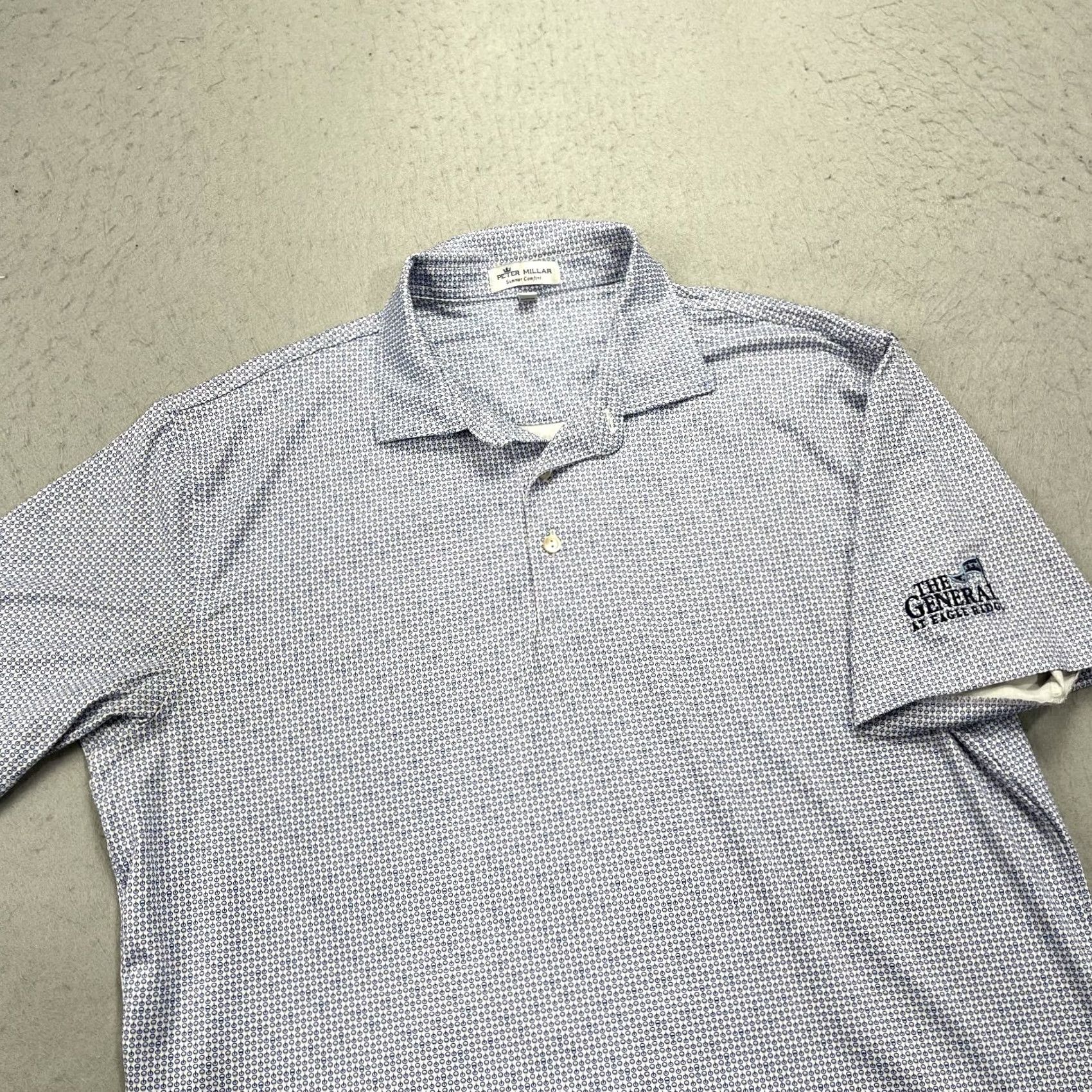 Peter Millar Peter Millar Polo Shirt Mens M Blue Golf Summer Comfort Casual Activewear Polo Mens M Blue Golf Summer Comfort Clothing Size US M / EU 48-50 / 2 - 3 Thumbnail