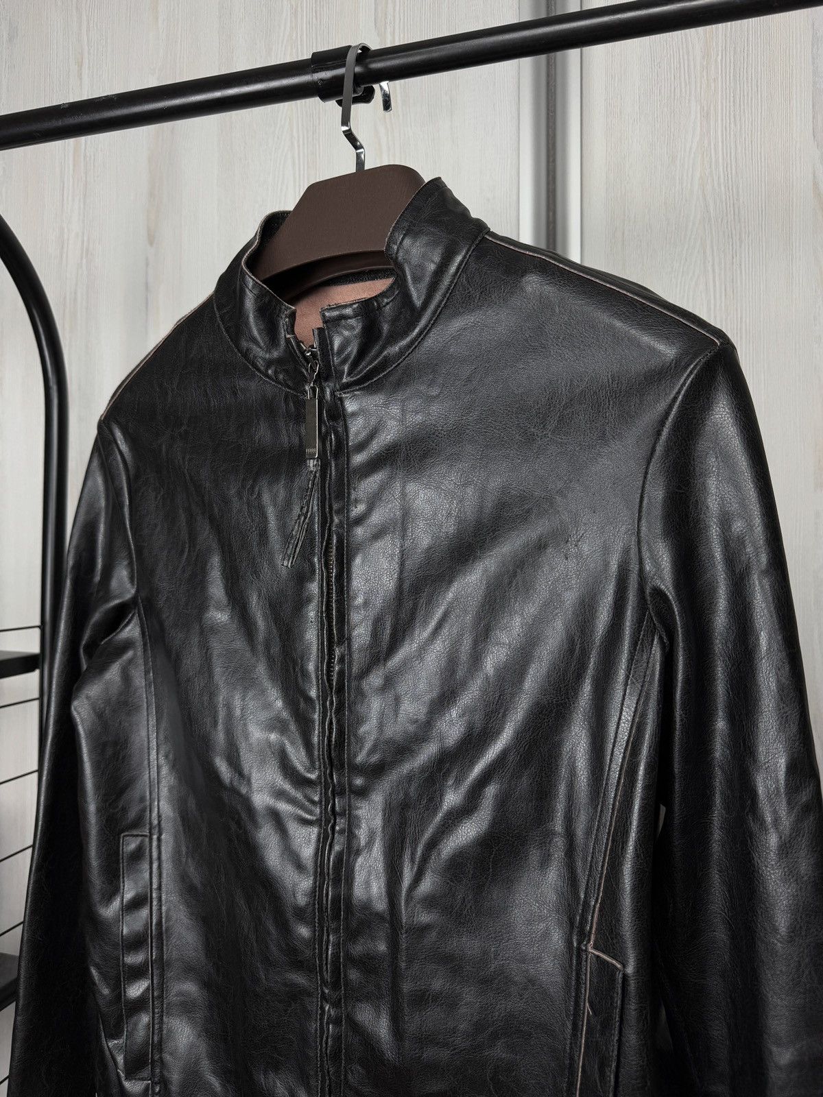 Ferre GF Ferre Jeans black faux leather bomber jacket size L Size US L / EU 52-54 / 3 - 4 Thumbnail