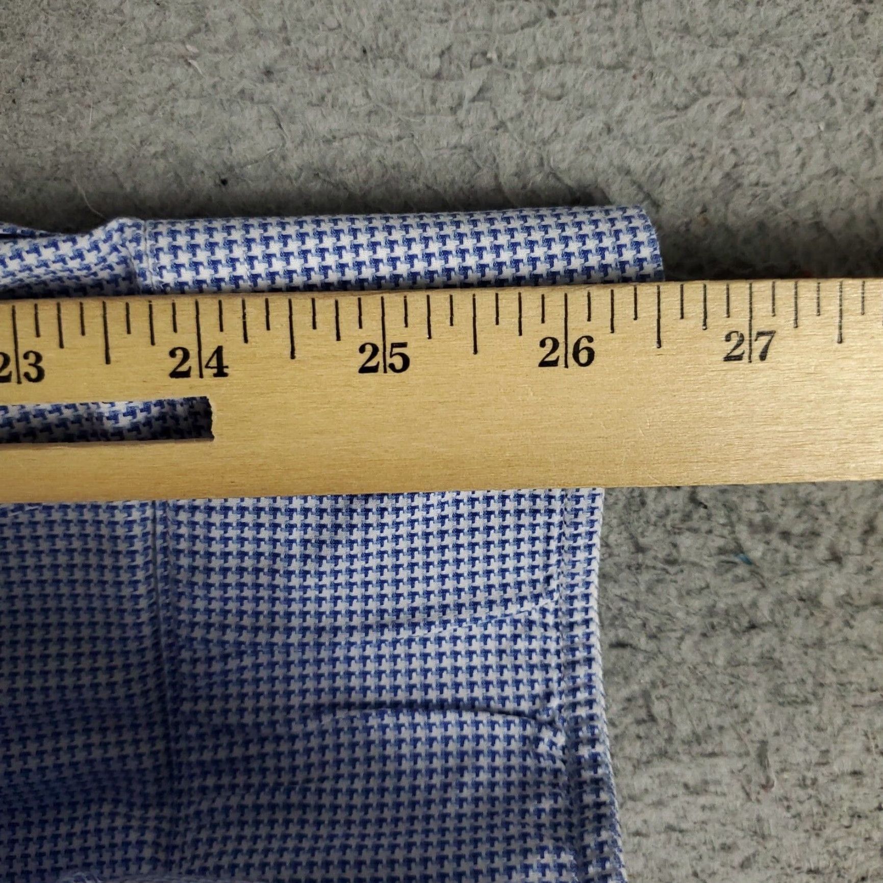 David Donahue Vintage David Donahue Dress Shirt Mens Size 18 Blue Long Sleeve Cotton Business Casual Formal Size 48R - 7 Thumbnail
