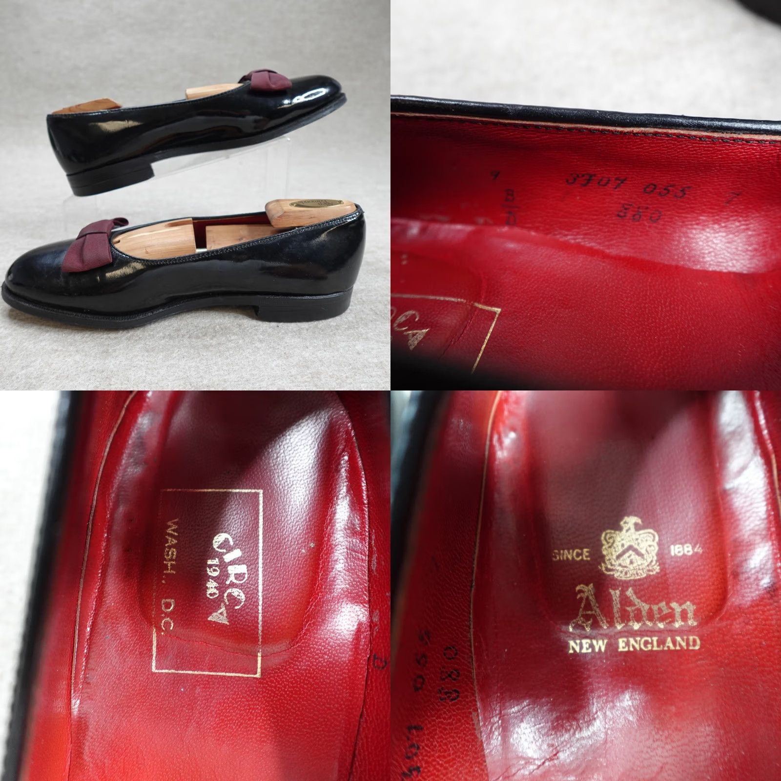 Alden VINTAGE Alden Men's Black Patent Leather Opera Pumps 9 B/D Bow Tie Dress Made in USA Size US 9 / EU 42 - 8 Thumbnail