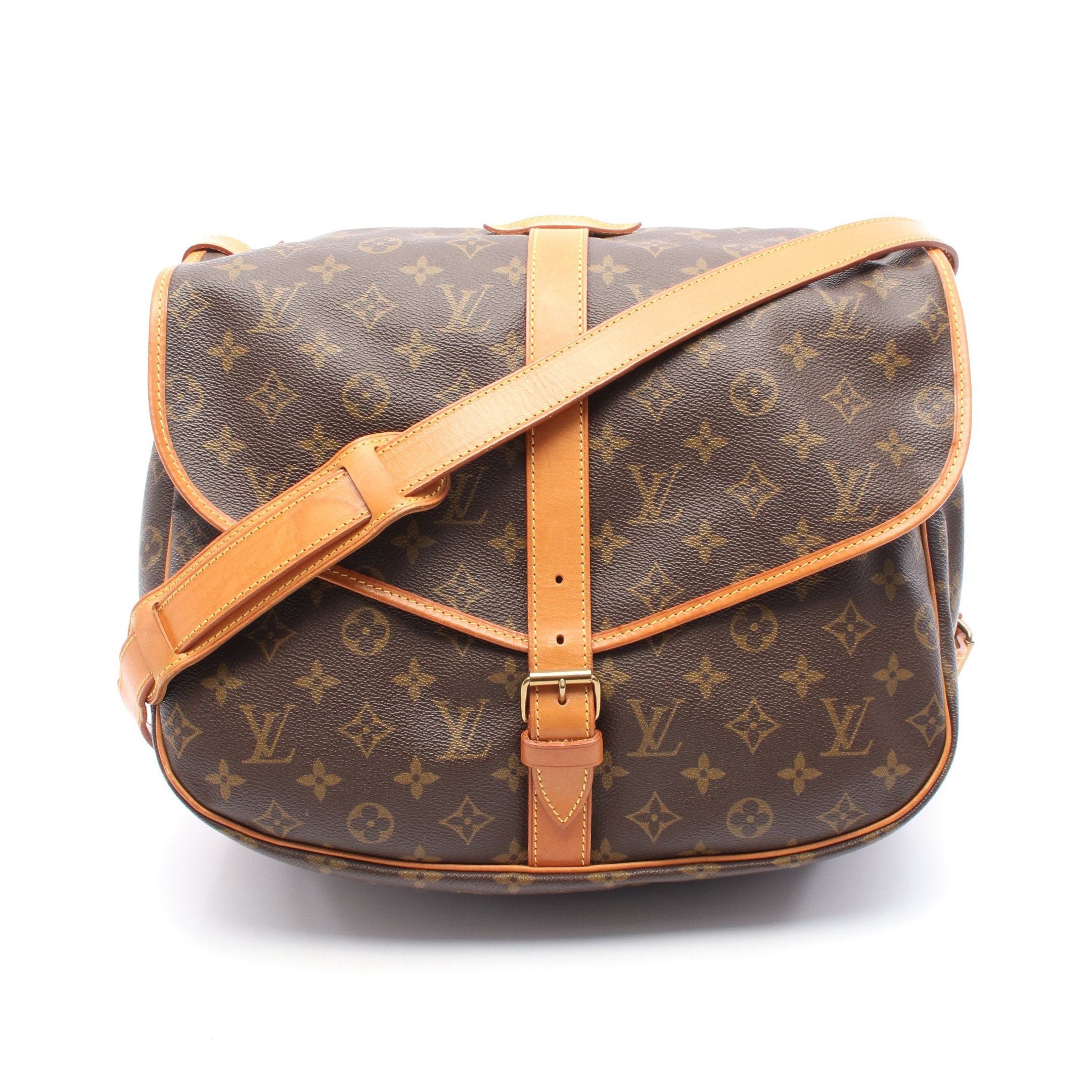 Louis Vuitton Louis Vuitton Saumur 35 Monogram Shoulder Bag Leather Brown Size ONE SIZE - 1 Thumbnail