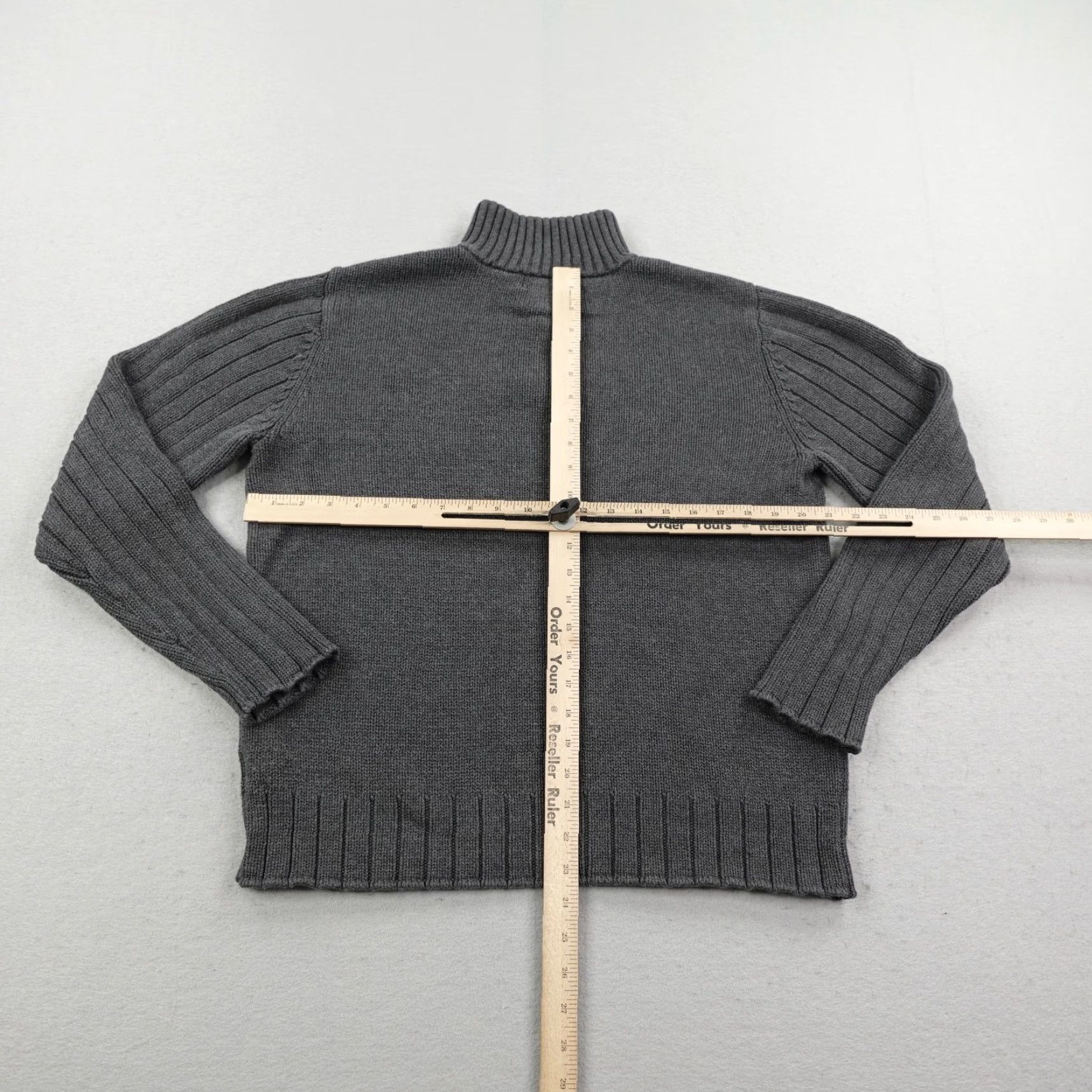 Ralph Lauren Ralph Lauren Sweater Mens Large Gray 1/2 Zip Pullover Knit Cotton Mock Neck Polo Jeans Co Größe L - Casual Wear Mens Size US L / EU 52-54 / 3 - 6 Thumbnail