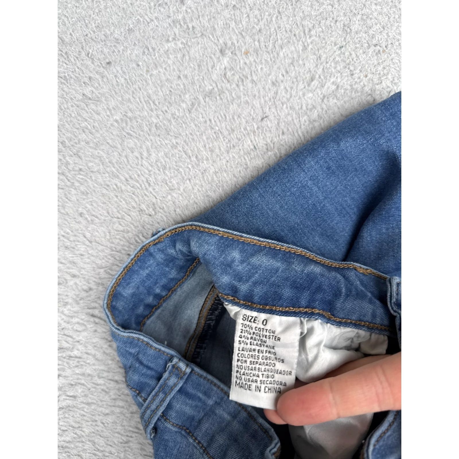 Vintage Bamboo Jeans Bootcut Juniors 0 Blue Medium Wash Stretch Denim 21in Waist 26in Inseam Womens Size 25" / US 0 / IT 36 - 7 Thumbnail