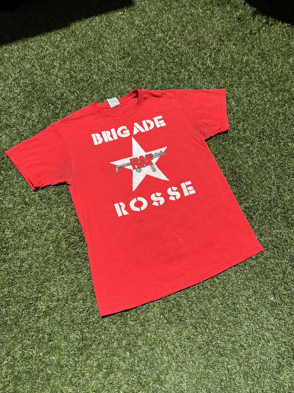 Vintage VTG L90’s Red Brigades RAF Red Tee Size US M / EU 48-50 / 2 - 2 Thumbnail