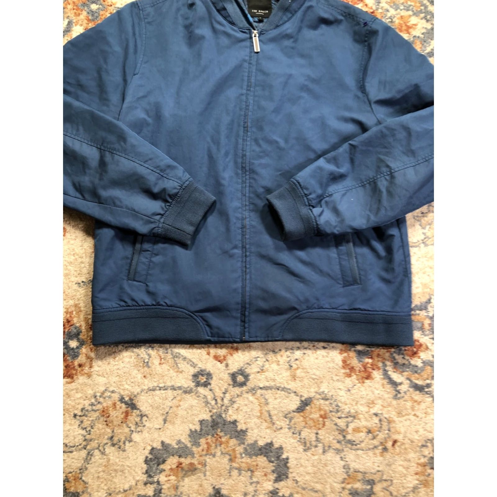 Ted Baker Ted Baker London Jacket Mens 3XL Blue Bomber Microfiber Full Zip Lined Casual Size US XXL / EU 58 / 5 - 5 Thumbnail
