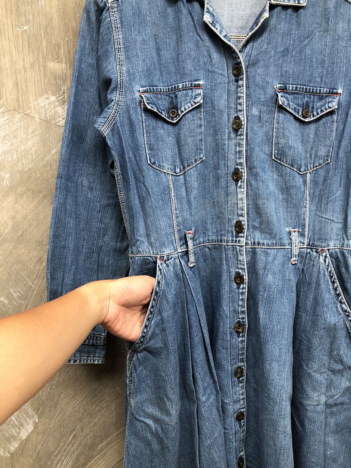 45rpm 45 RPM Studio Denim Women Midi Dress Size M / US 6-8 / IT 42-44 - 5 Thumbnail