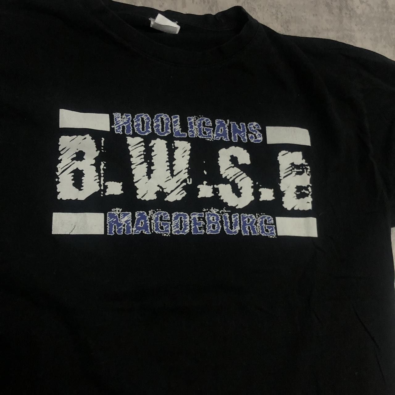 Other Black Hooligans B.W.S.E. Magdeburg T-shirt #90s Size US XL / EU 56 / 4 - 2 Thumbnail
