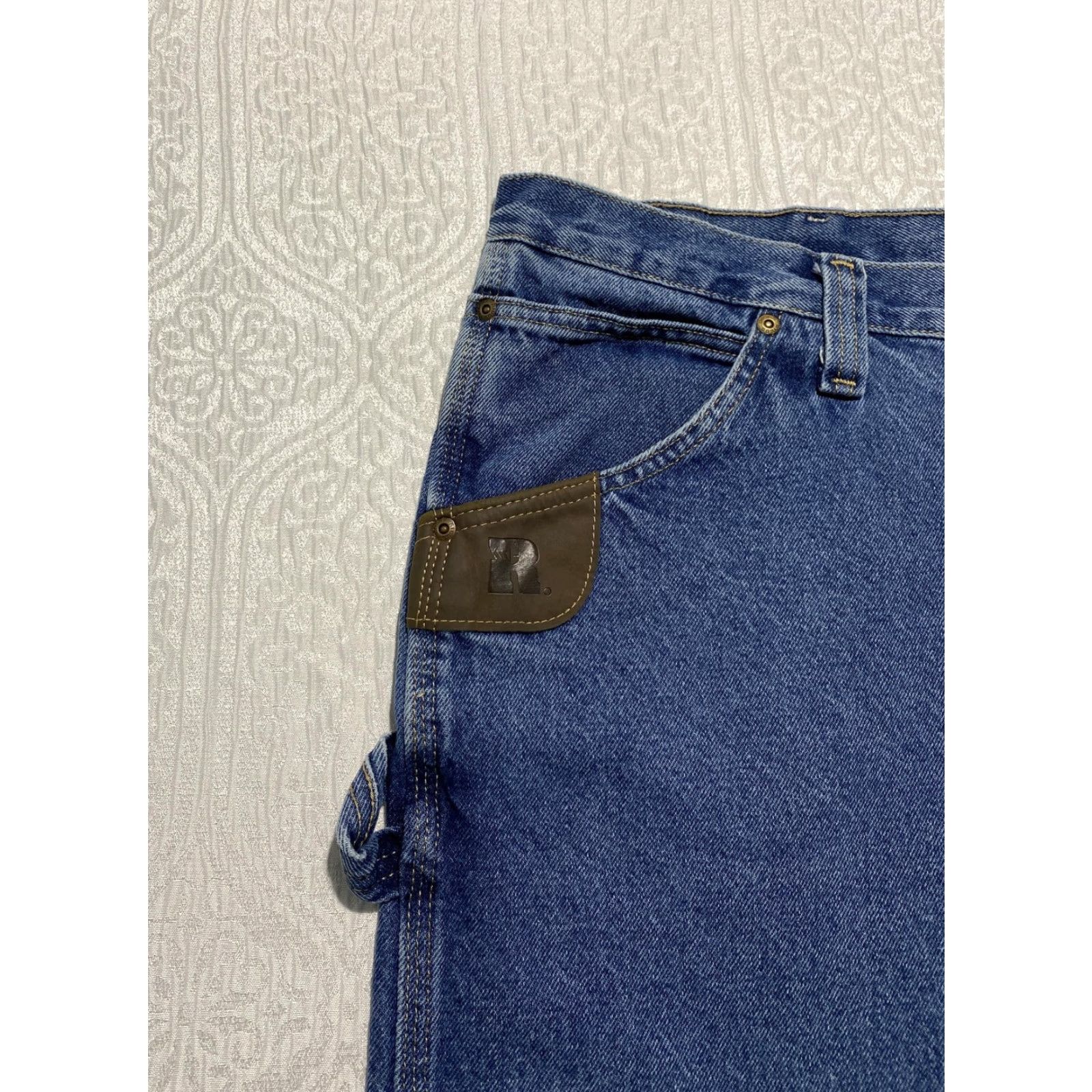 Wrangler Wrangler RIGGS Workwear Jeans Mens 40x30 Blue Denim Carpenter Hammer Loop Pockets Zip Size US 40 / EU 56 - 5 Thumbnail
