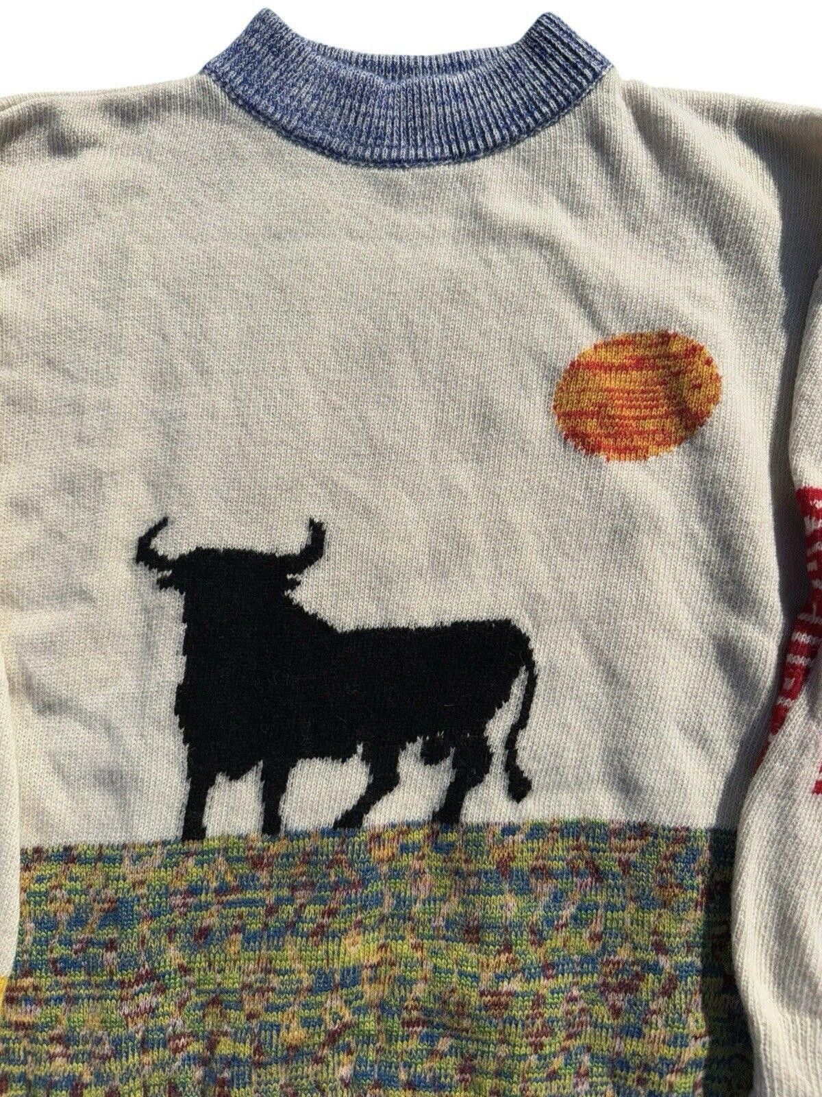 Designer KidSuper Studios Bull In A China Shop Knit Woven Sweater XL Size US XL / EU 56 / 4 - 2 Thumbnail